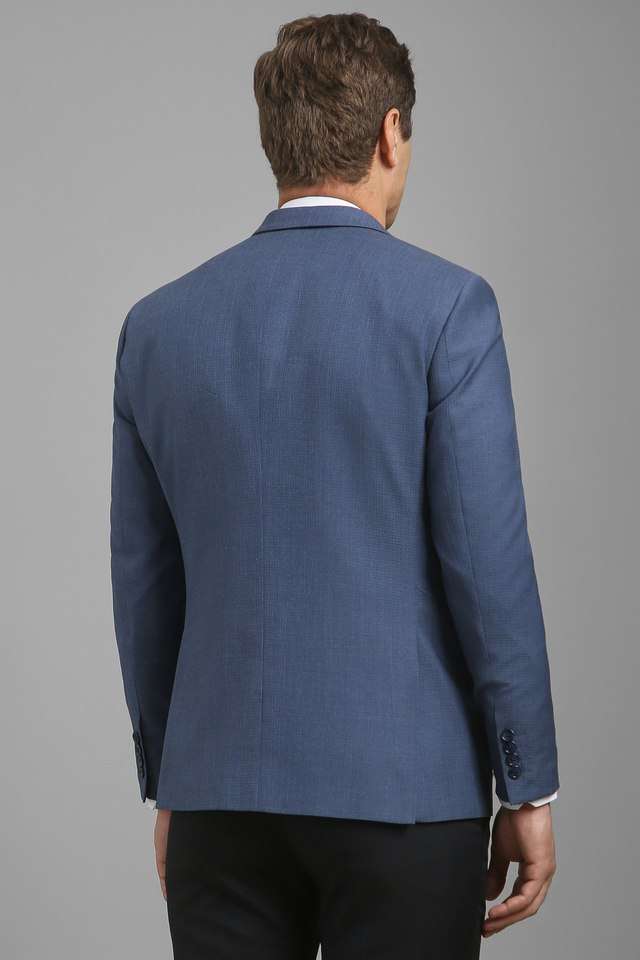 Checks-Blended-Fabric-Slim-Fit-Men-s-Formal-Wear-Blazer