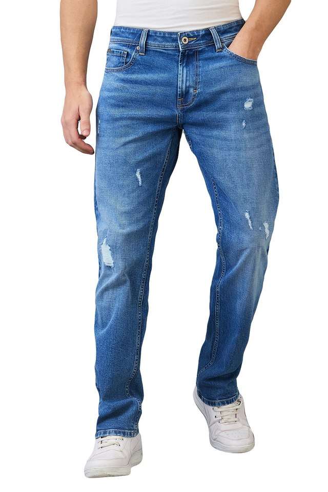 Light-Wash-Cotton-Regular-Fit-Men-s-Jeans