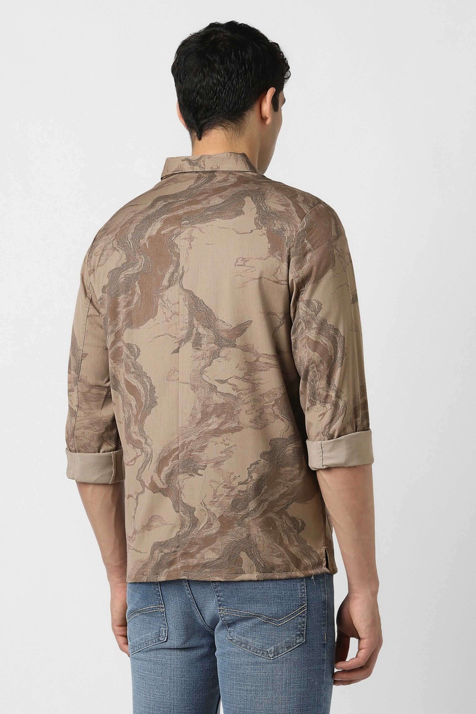 Solid-Blended-Fabric-Round-Neck-Men-s-T-Shirt