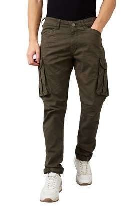 Solid-Blended-Fabric-Regular-Fit-Men-s-Casual-Wear-Trousers