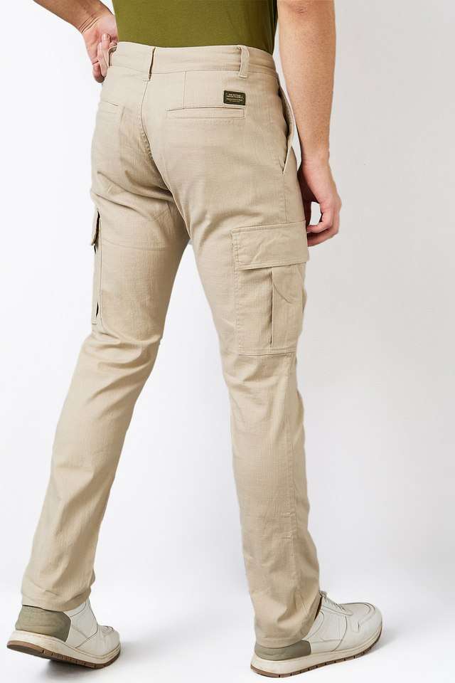 Solid-Blended-Fabric-Regular-Fit-Men-s-Casual-Wear-Trousers