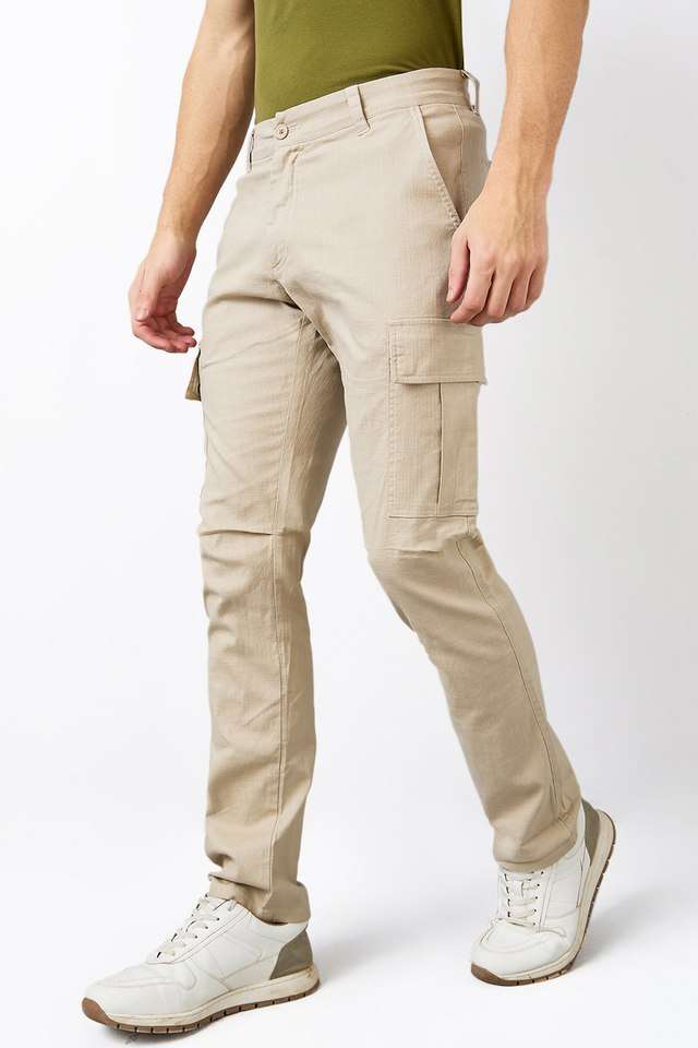 Solid-Blended-Fabric-Regular-Fit-Men-s-Casual-Wear-Trousers