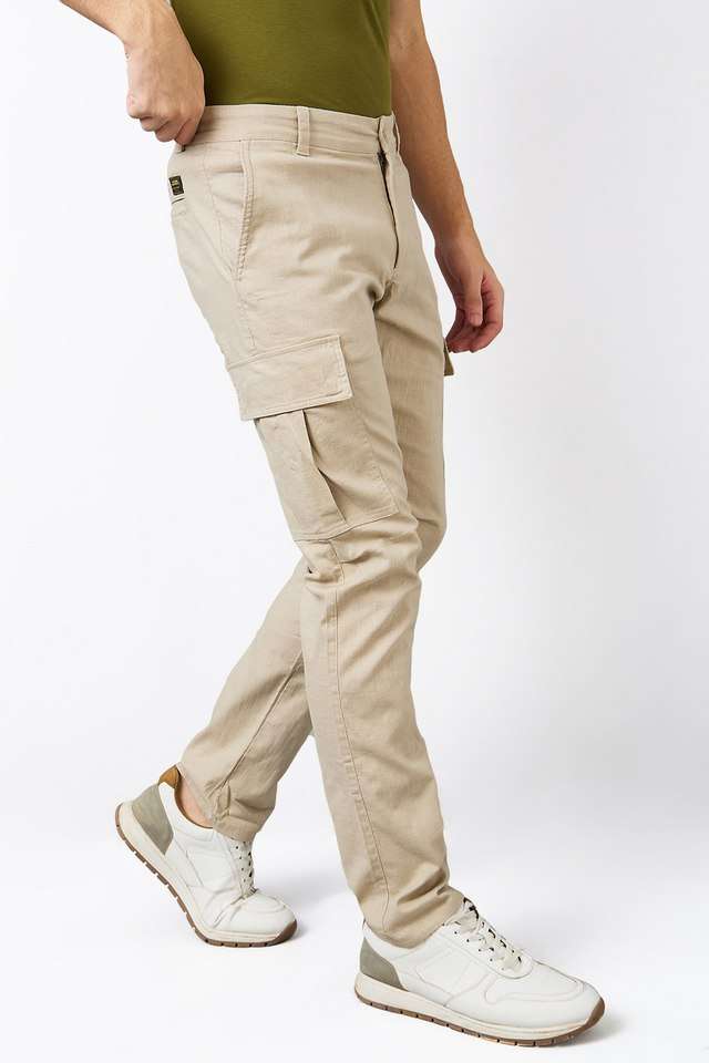 Solid-Blended-Fabric-Regular-Fit-Men-s-Casual-Wear-Trousers