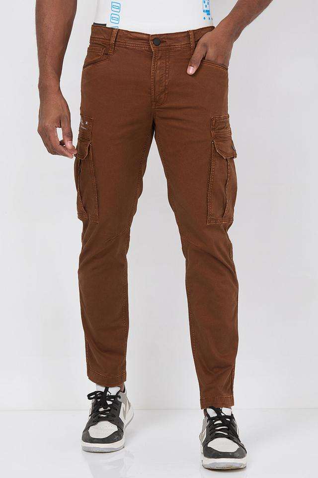 Solid-Cotton-Tapered-Fit-Men-s-Casual-Wear-Trousers