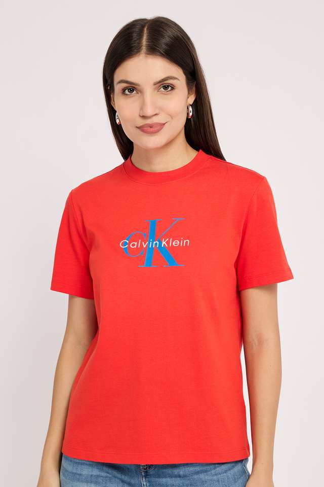 Solid-Cotton-Round-Neck-Women-s-T-Shirt