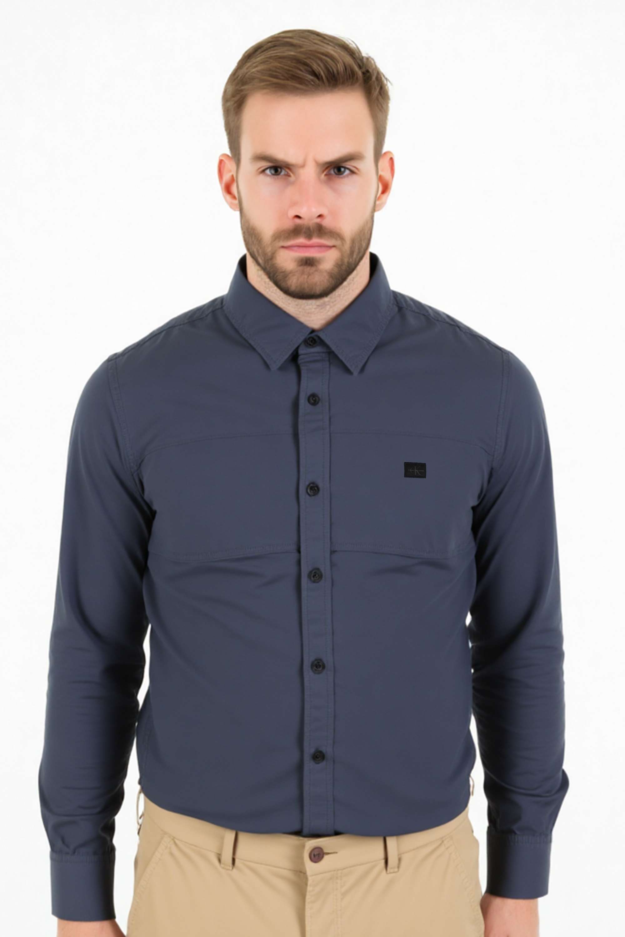 Solid-Cotton-Slim-Fit-Men-s-Casual-Wear-Shirt