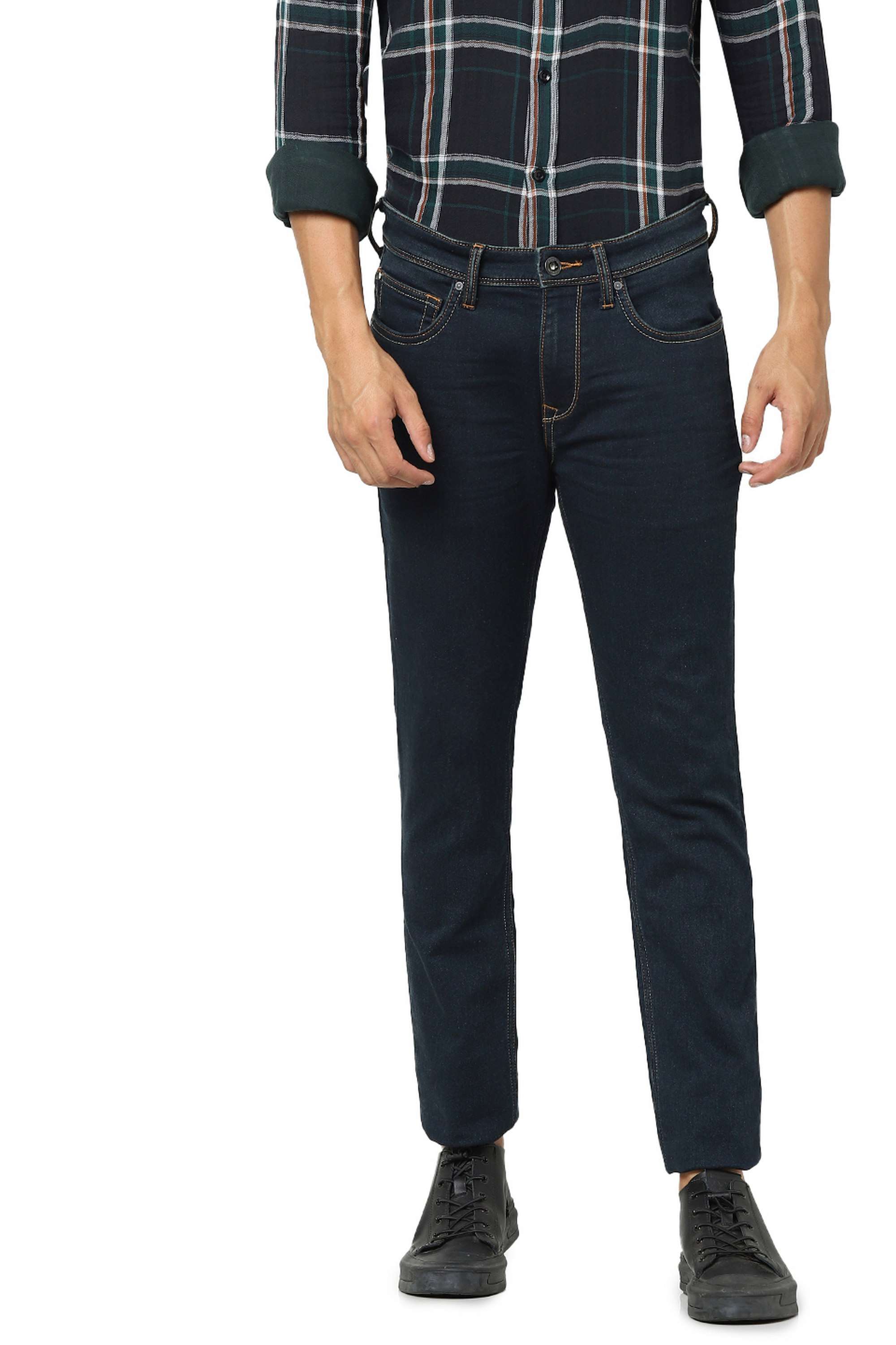 Light-Wash-Cotton-Blend-Skinny-Fit-Men-s-Jeans