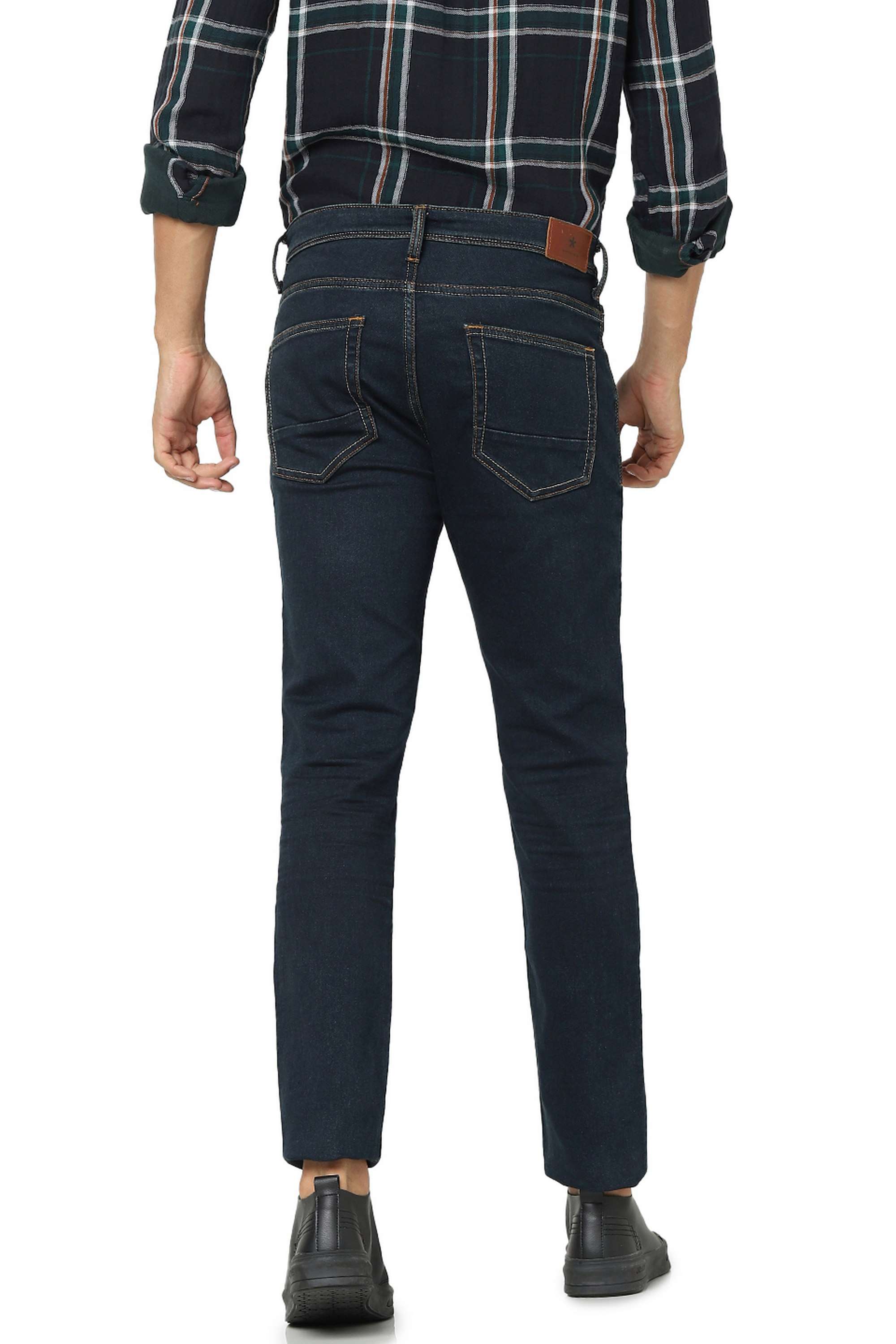 Light-Wash-Cotton-Blend-Skinny-Fit-Men-s-Jeans