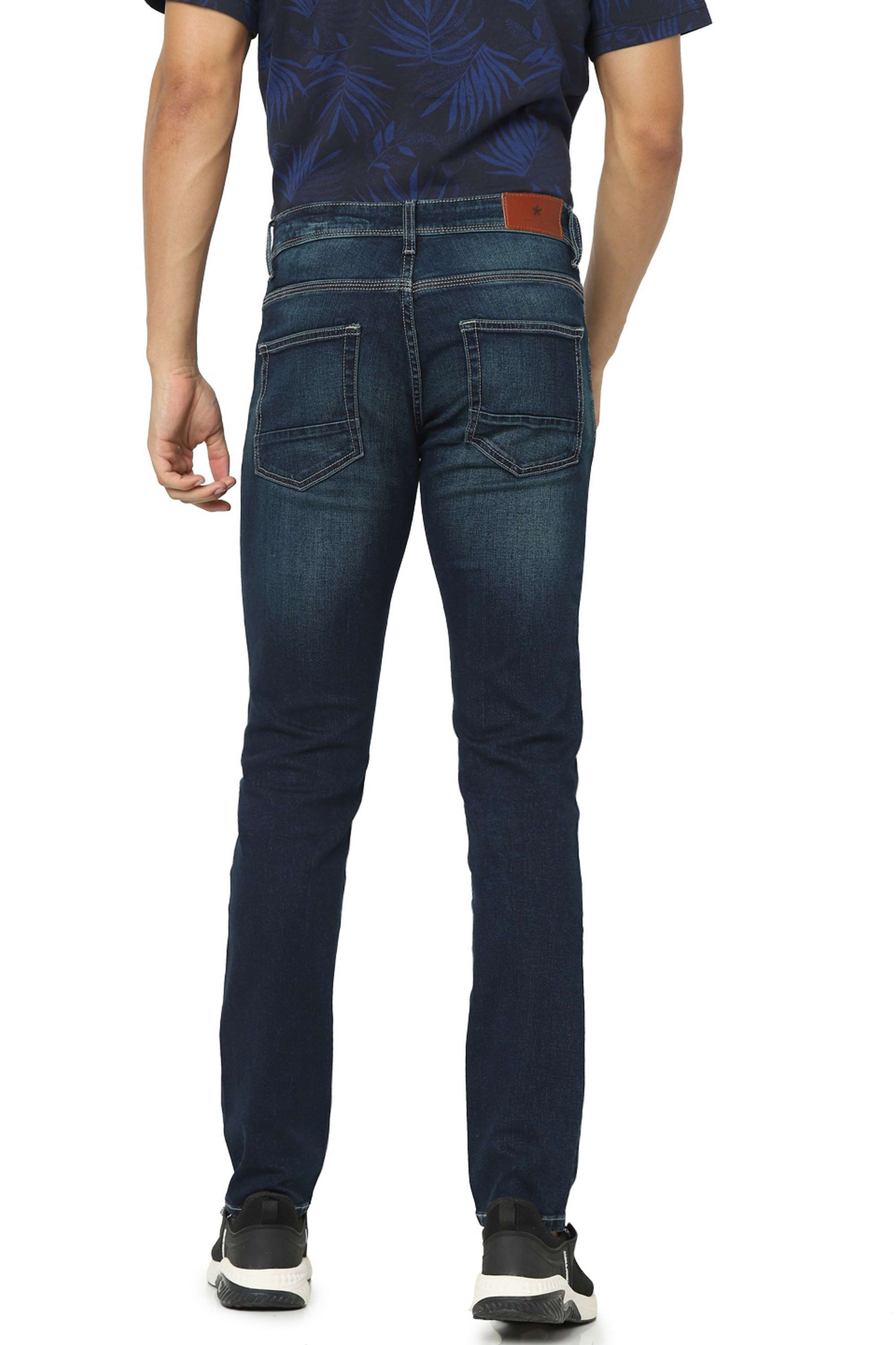 Light-Wash-Cotton-Blend-Skinny-Fit-Men-s-Jeans