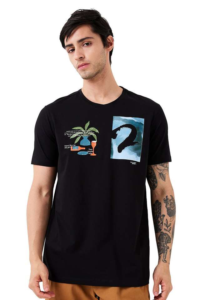 Solid-Cotton-Round-Neck-Men-s-T-Shirt