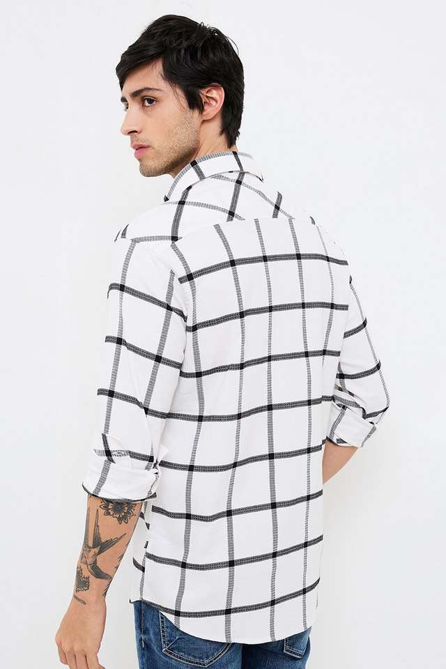 Checks-Blended-Fabric-Slim-Fit-Men-s-Casual-Wear-Shirt