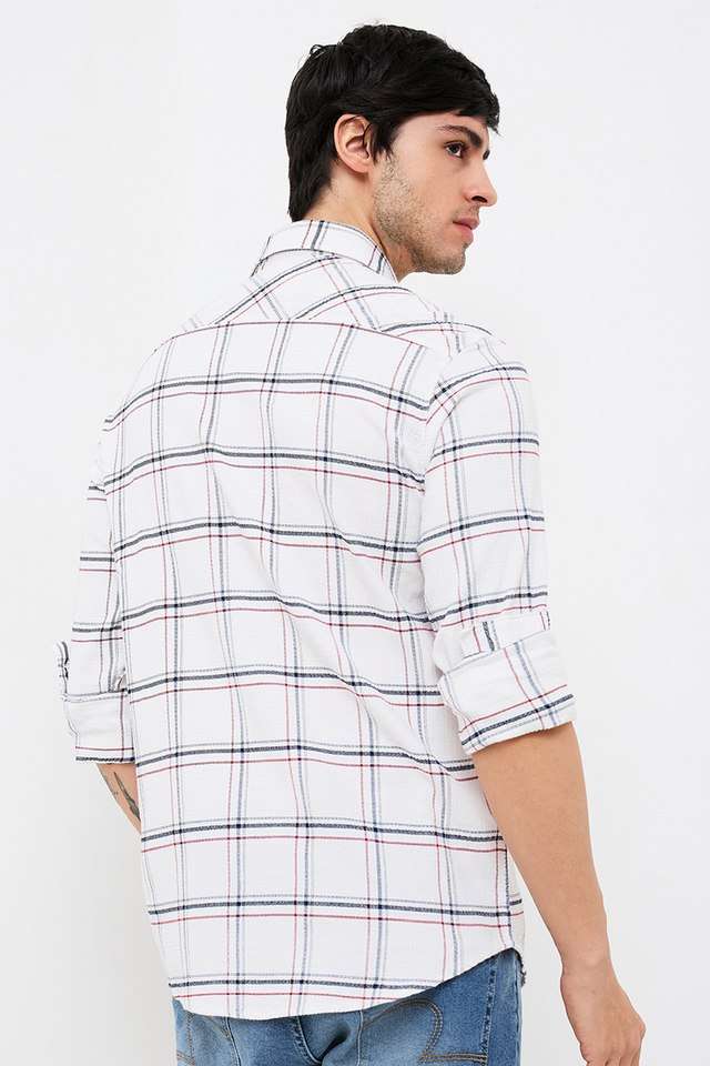 Checks-Blended-Fabric-Slim-Fit-Men-s-Casual-Wear-Shirt