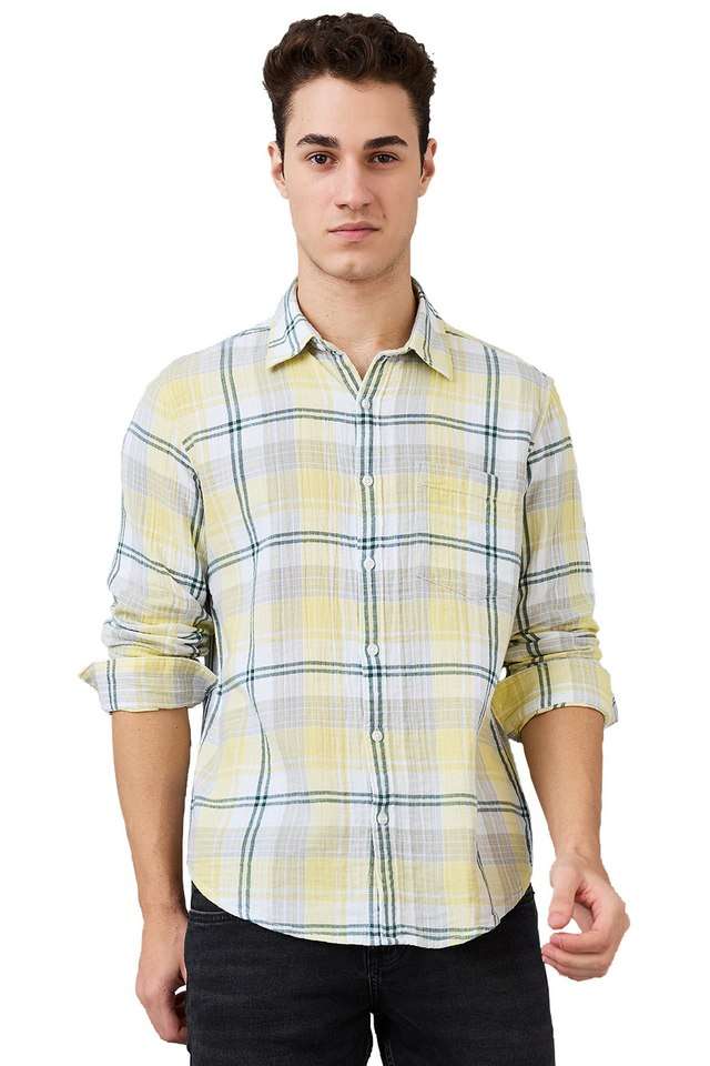 Checks-Cotton-Slim-Fit-Men-s-Casual-Wear-Shirt