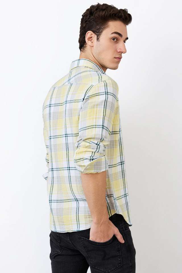 Checks-Cotton-Slim-Fit-Men-s-Casual-Wear-Shirt