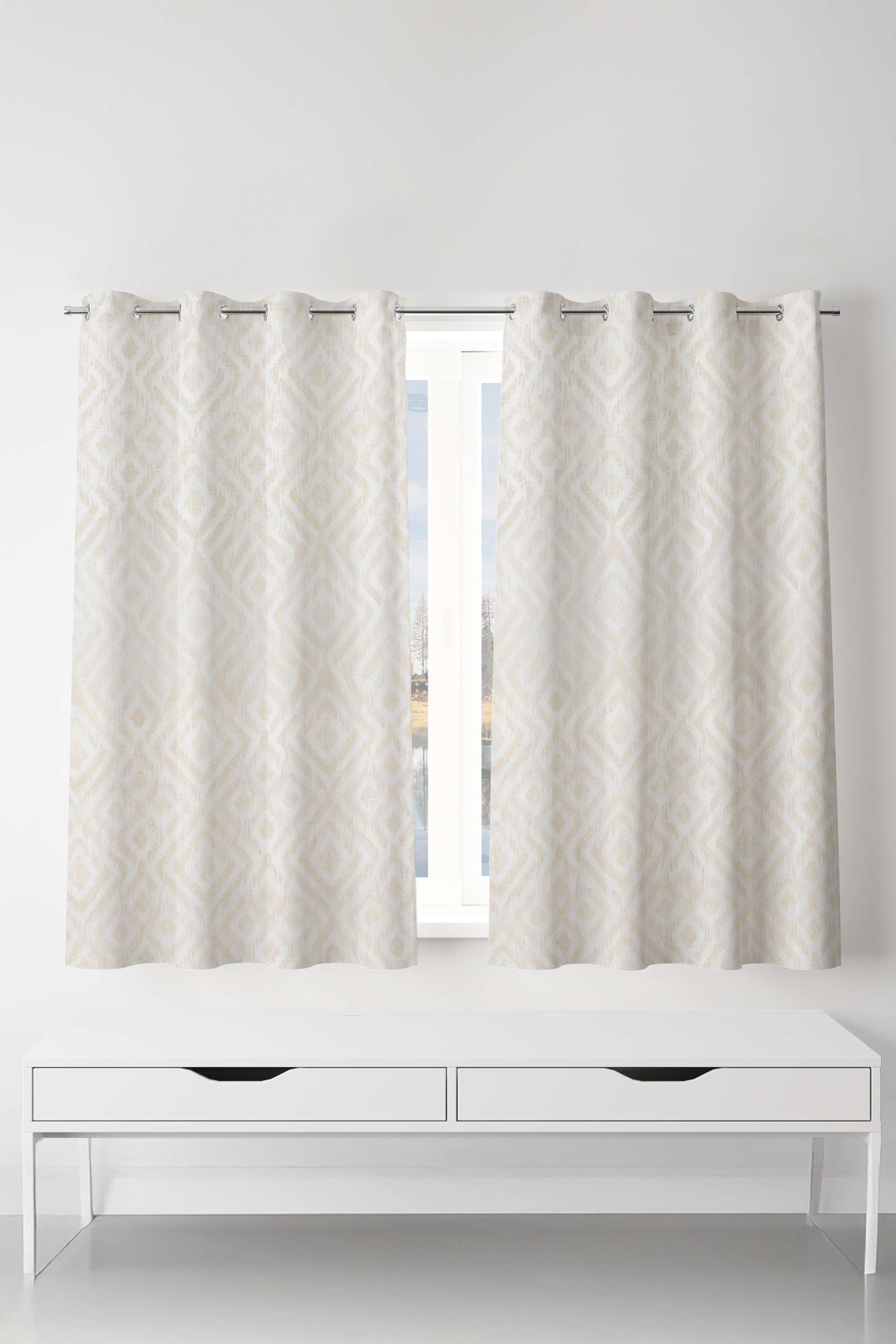 Adorne-Do-Diamond-Beige-Window-Curtain-1.3-x-1.52M