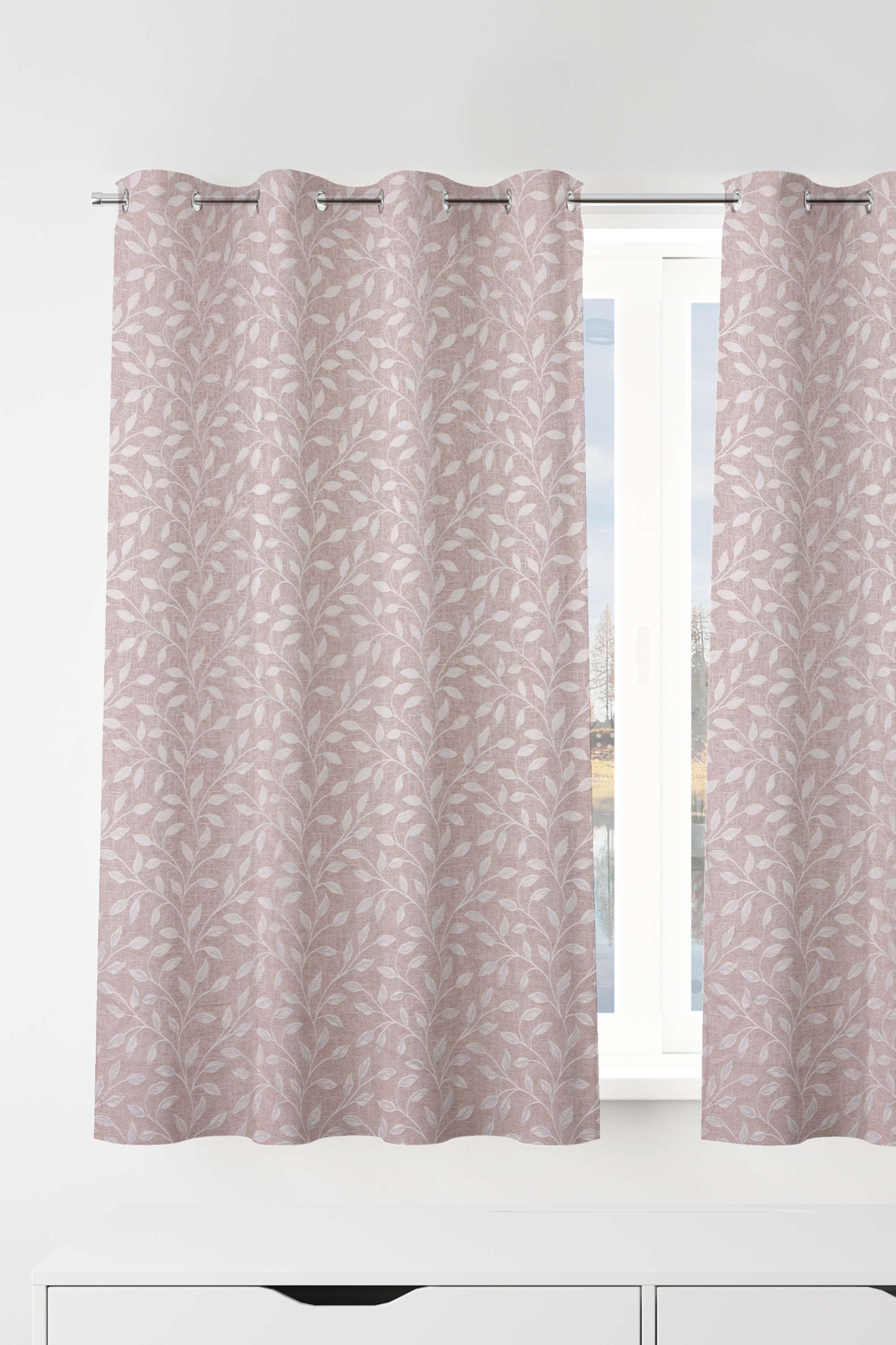 Adorne-Do-Leafy-Pink-Window-Curtain-1.3-x-1.52M