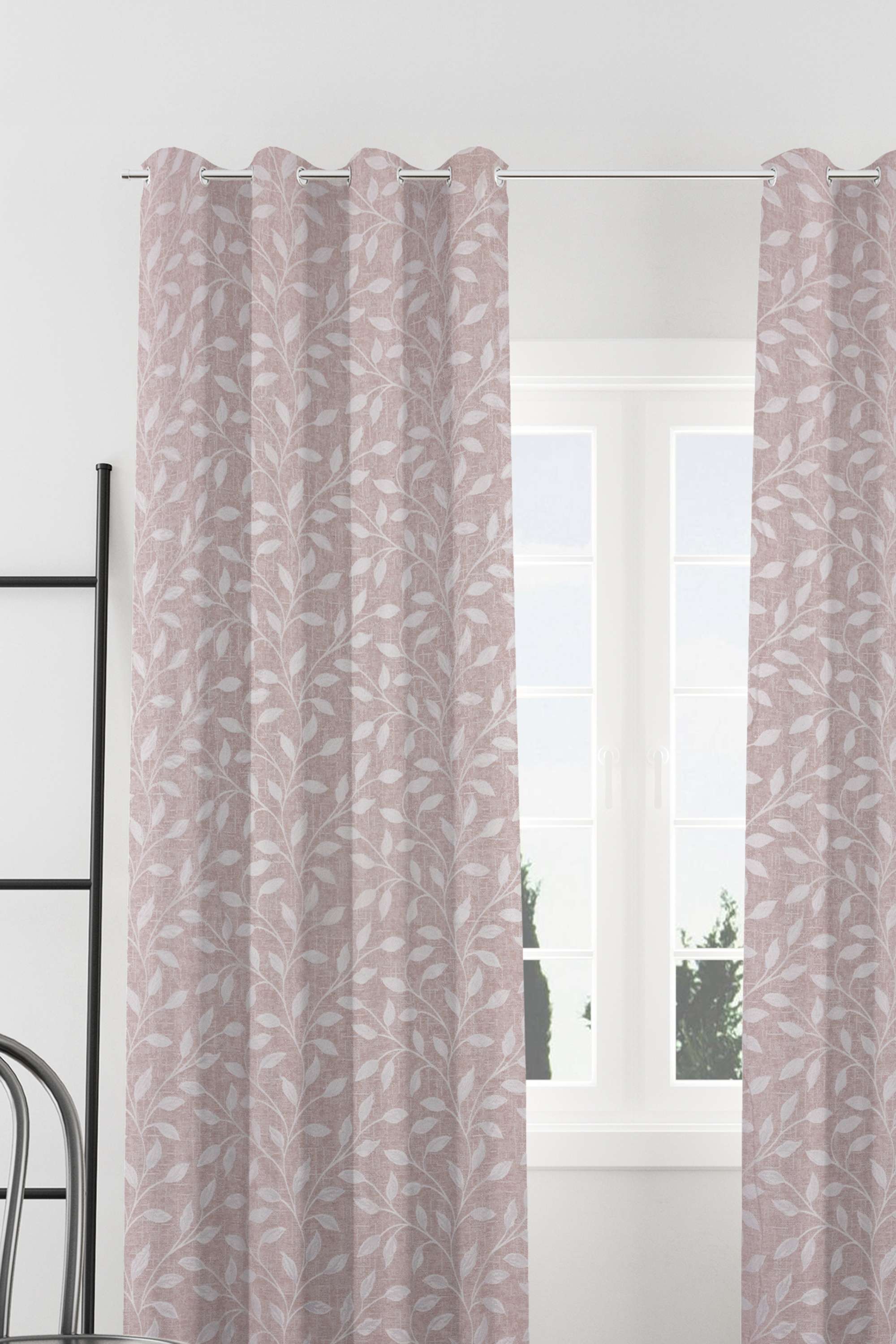 Adorne-Do-Leafy-Pink-XL-Door-Curtain-1.3-x-2.74M