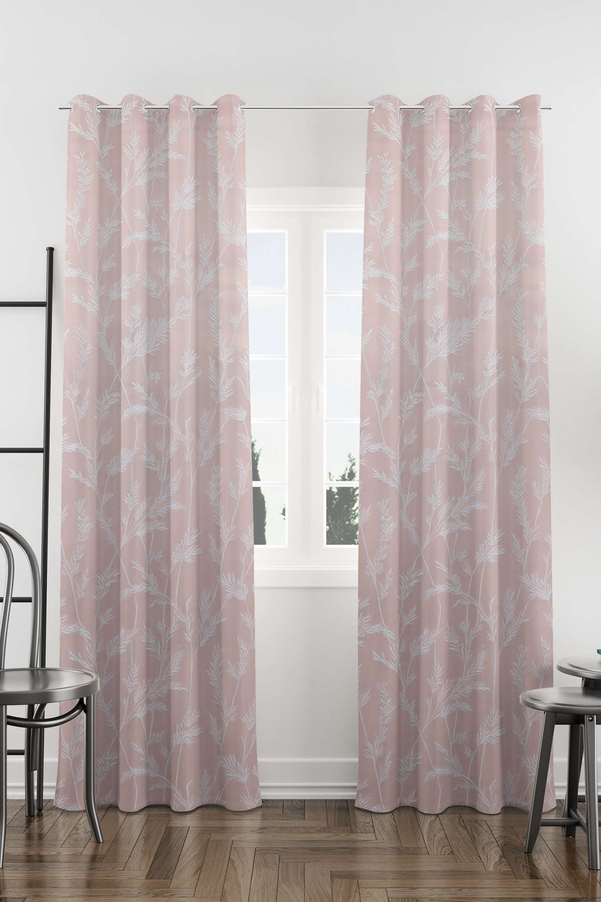 Adorne-Bo-Ferns-Pink-Door-Curtain-1.1-x-2.25M