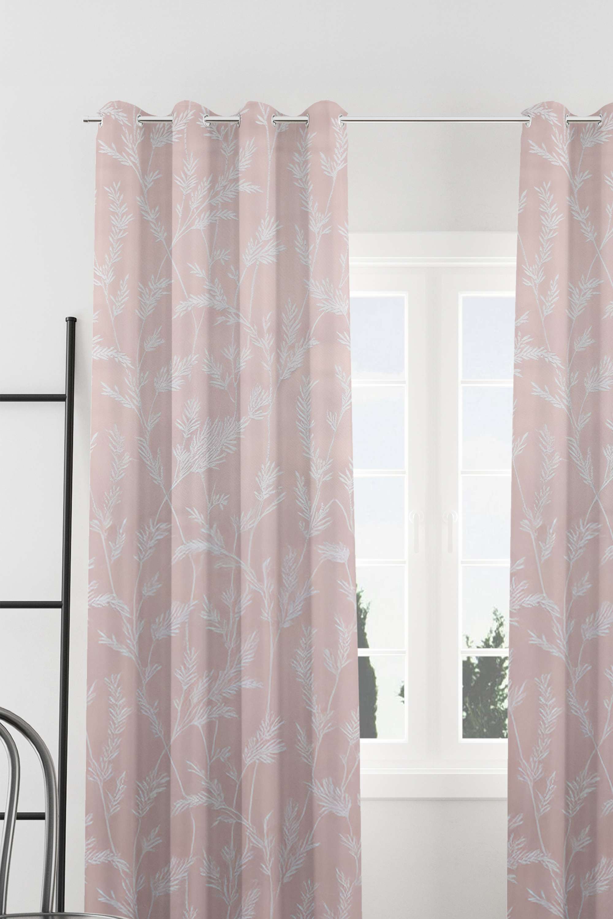 Adorne-Bo-Ferns-Pink-Door-Curtain-1.1-x-2.25M