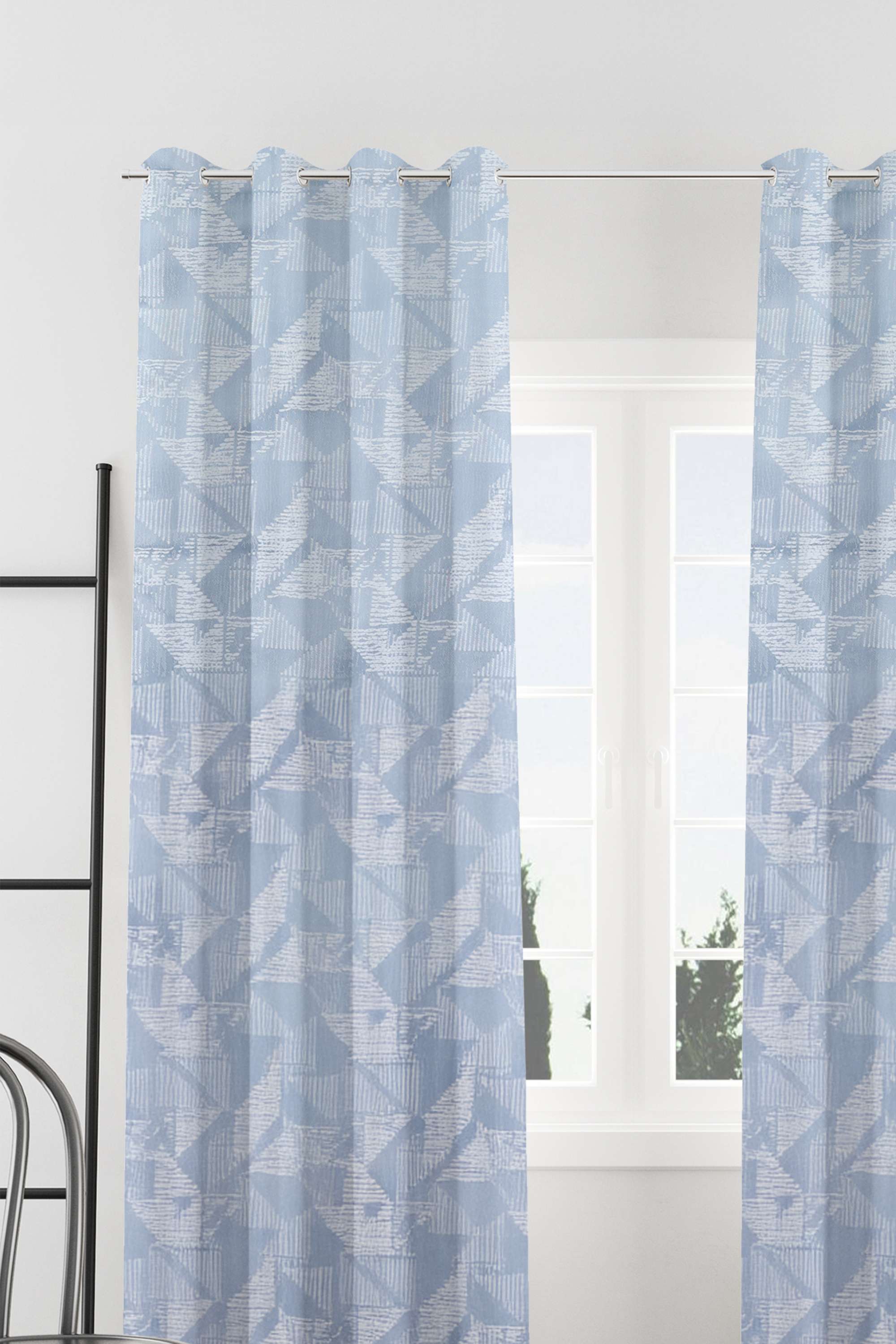 Adorne-Bo-Geo-Blue-Door-Curtain-1.1-x-2.25M