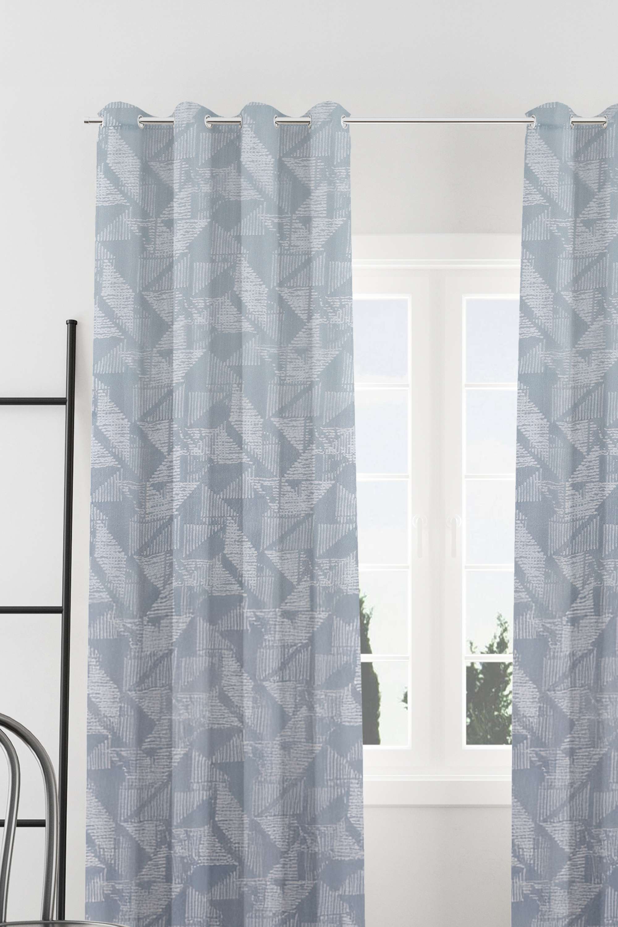 Adorne-Bo-Geo-Blue-XL-Door-Curtain-1.1-x-2.74M