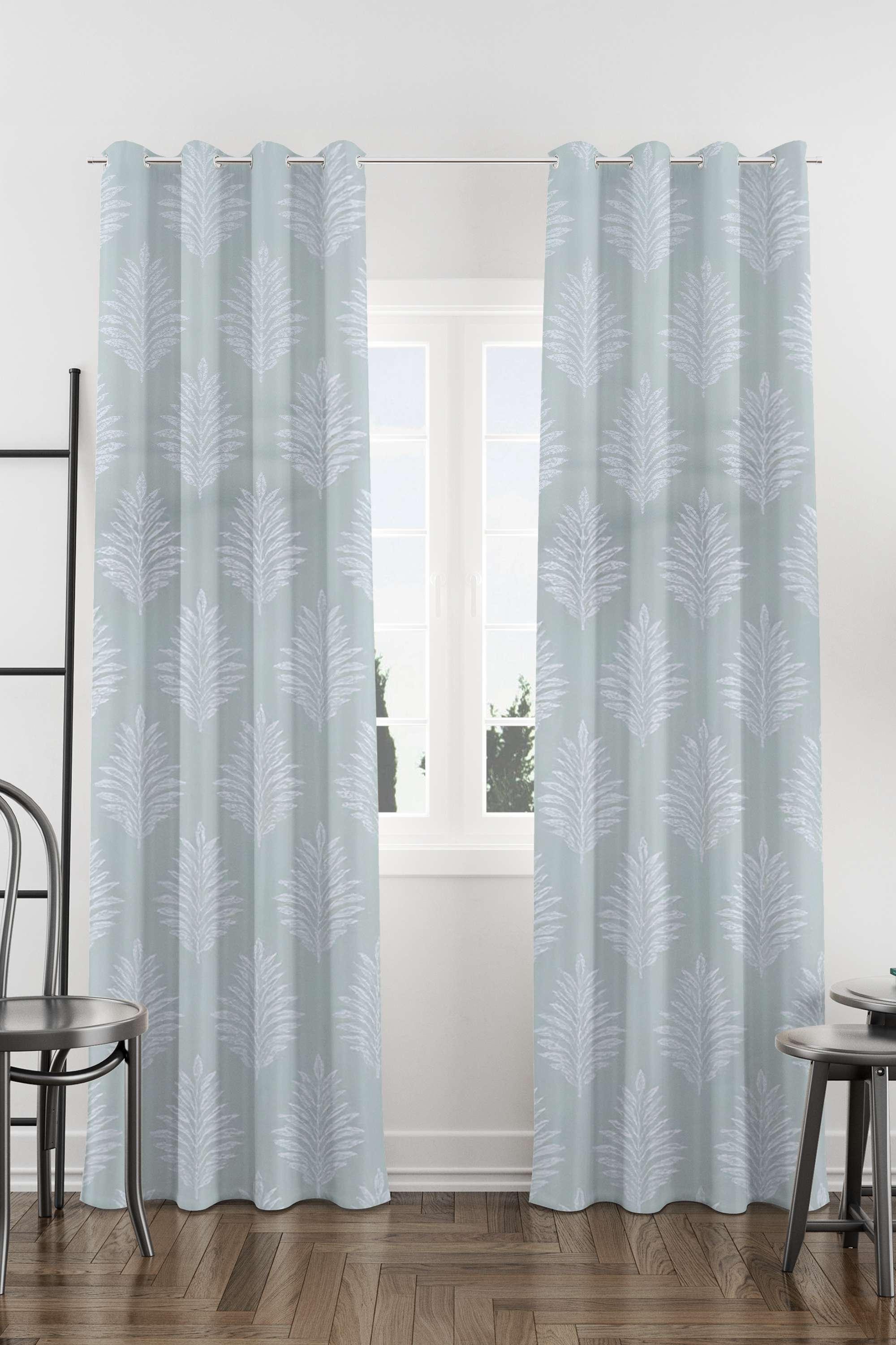 Adorne-Bo-Butta-Mint-Door-Curtain-1.1-x-2.25M