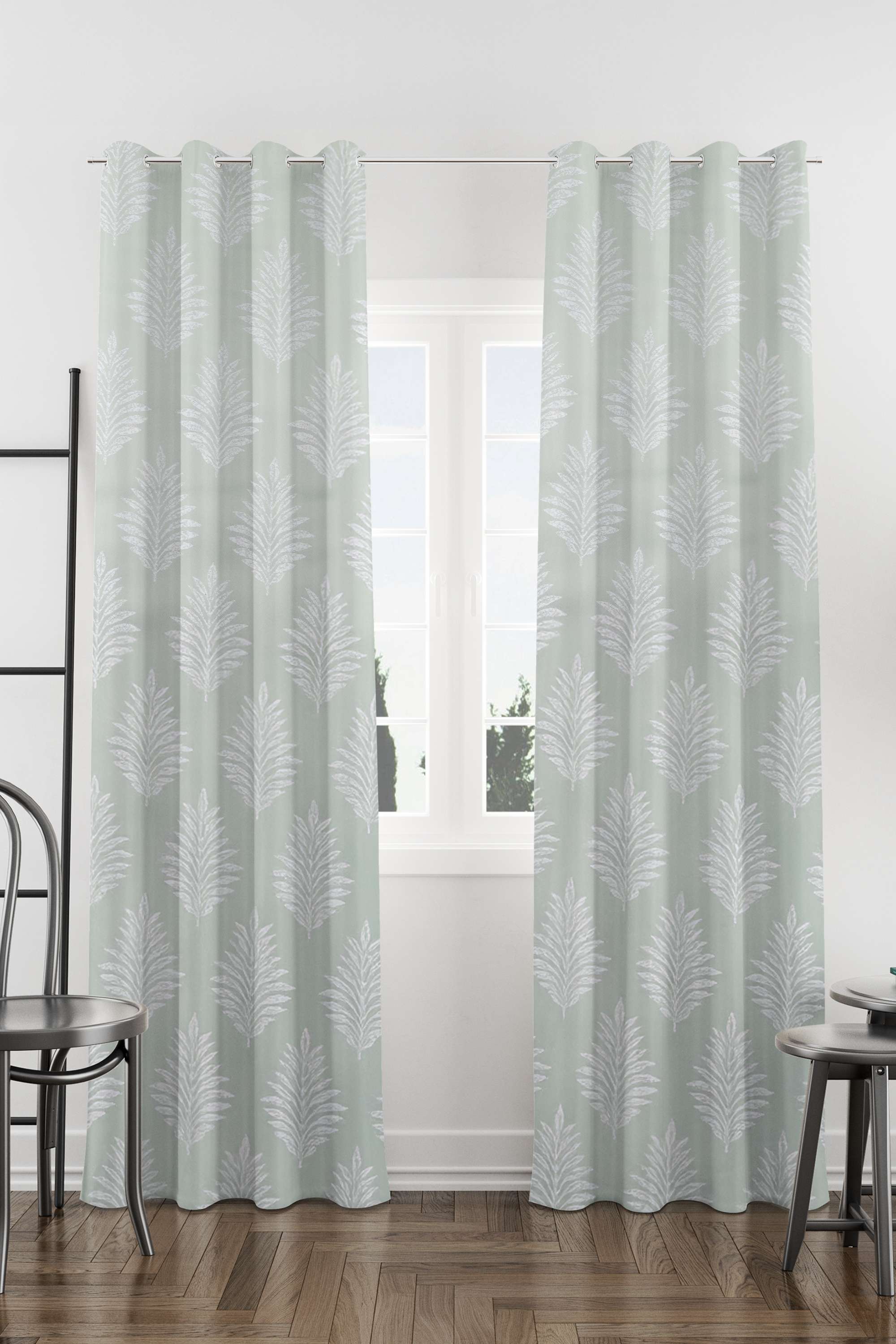 Adorne-Bo-Butta-Mint-XL-Door-Curtain-1.1-x-2.74M