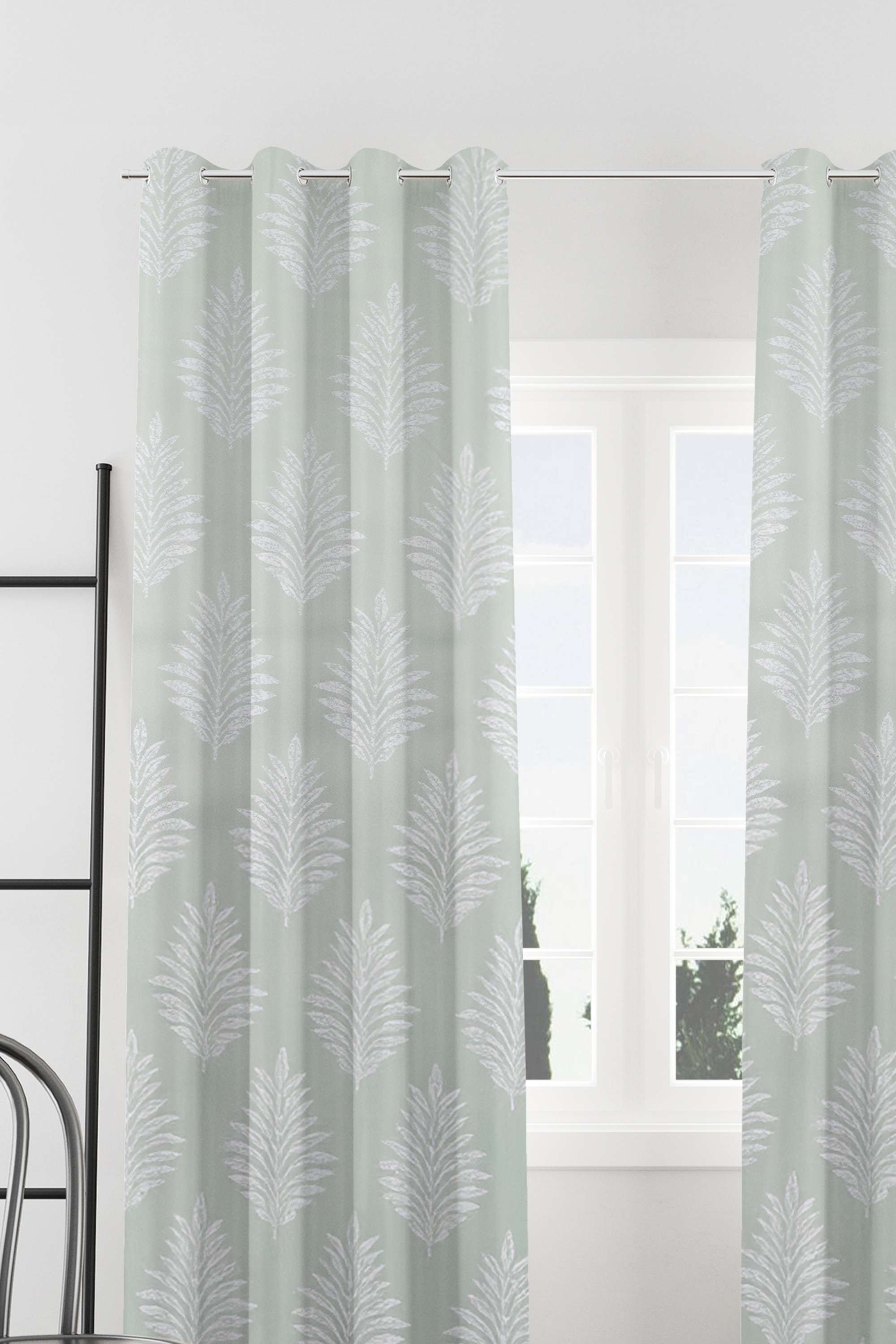 Adorne-Bo-Butta-Mint-XL-Door-Curtain-1.1-x-2.74M