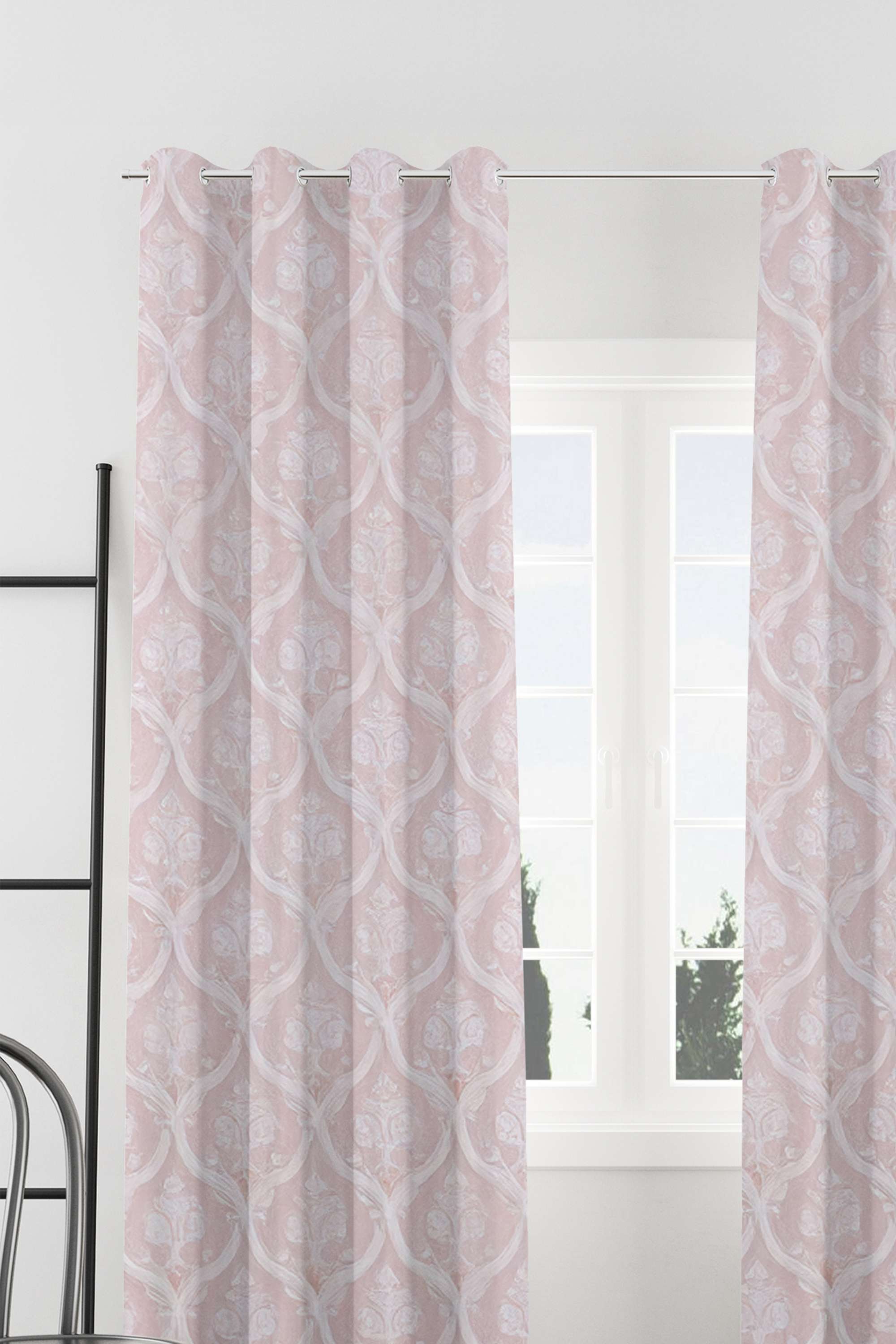Adorne-Bo-Damask-Pink-Door-Curtain-1.3-x-2.25M
