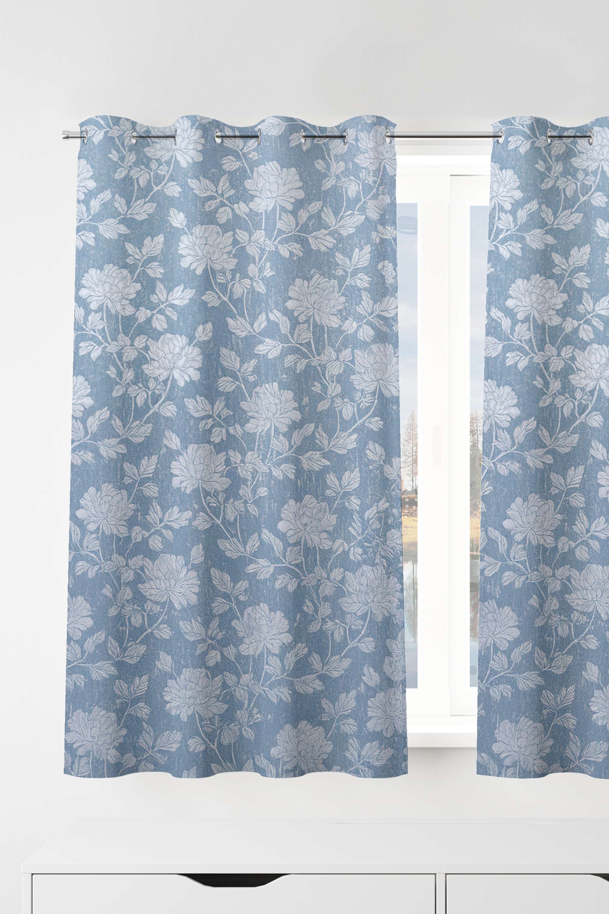 Adorne-Bo-Floral-Blue-Window-Curtain-1.3-x-1.52M
