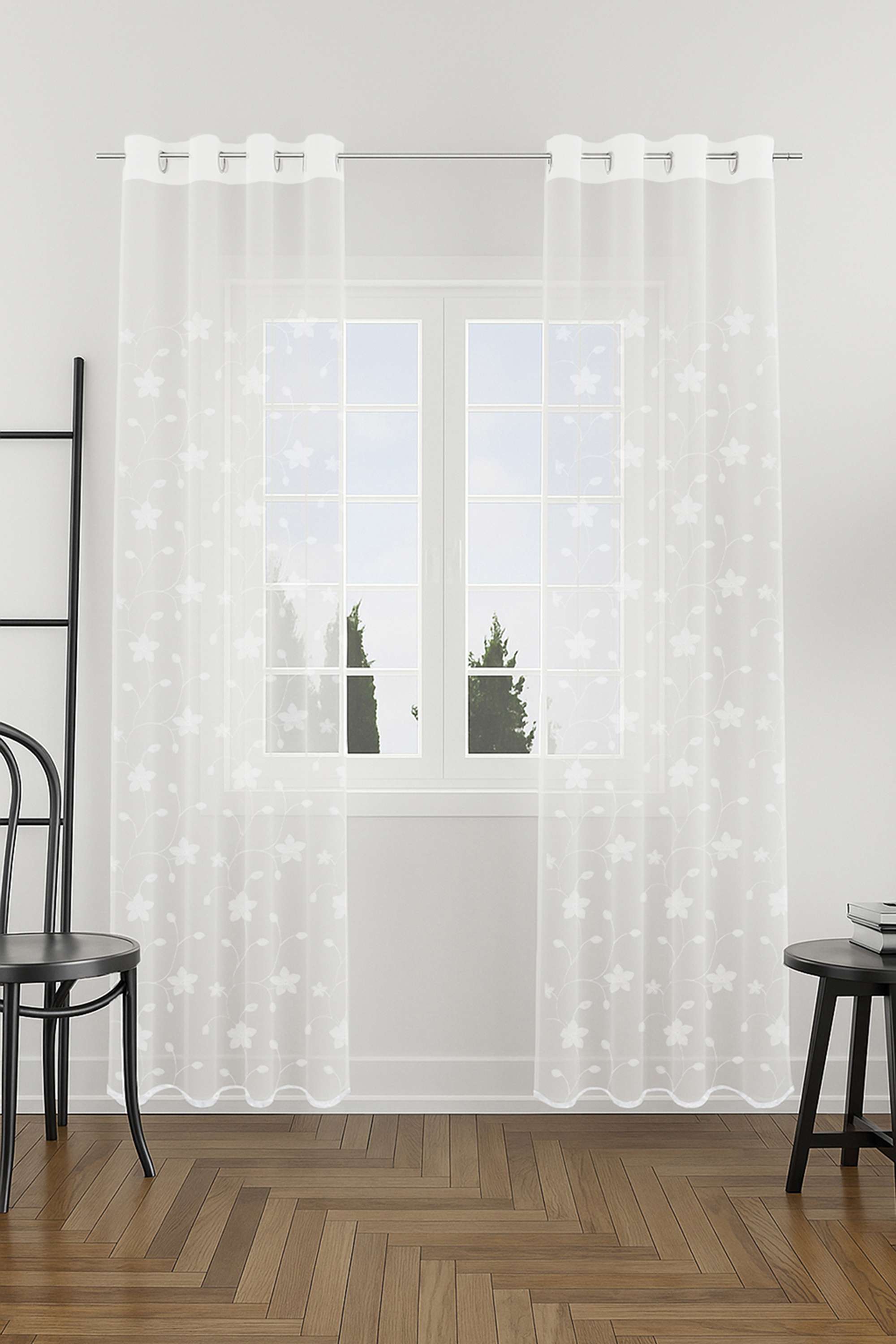 Adorne-Sheer-Emb-White-XL-Door-Curtain-1.1X2.74M