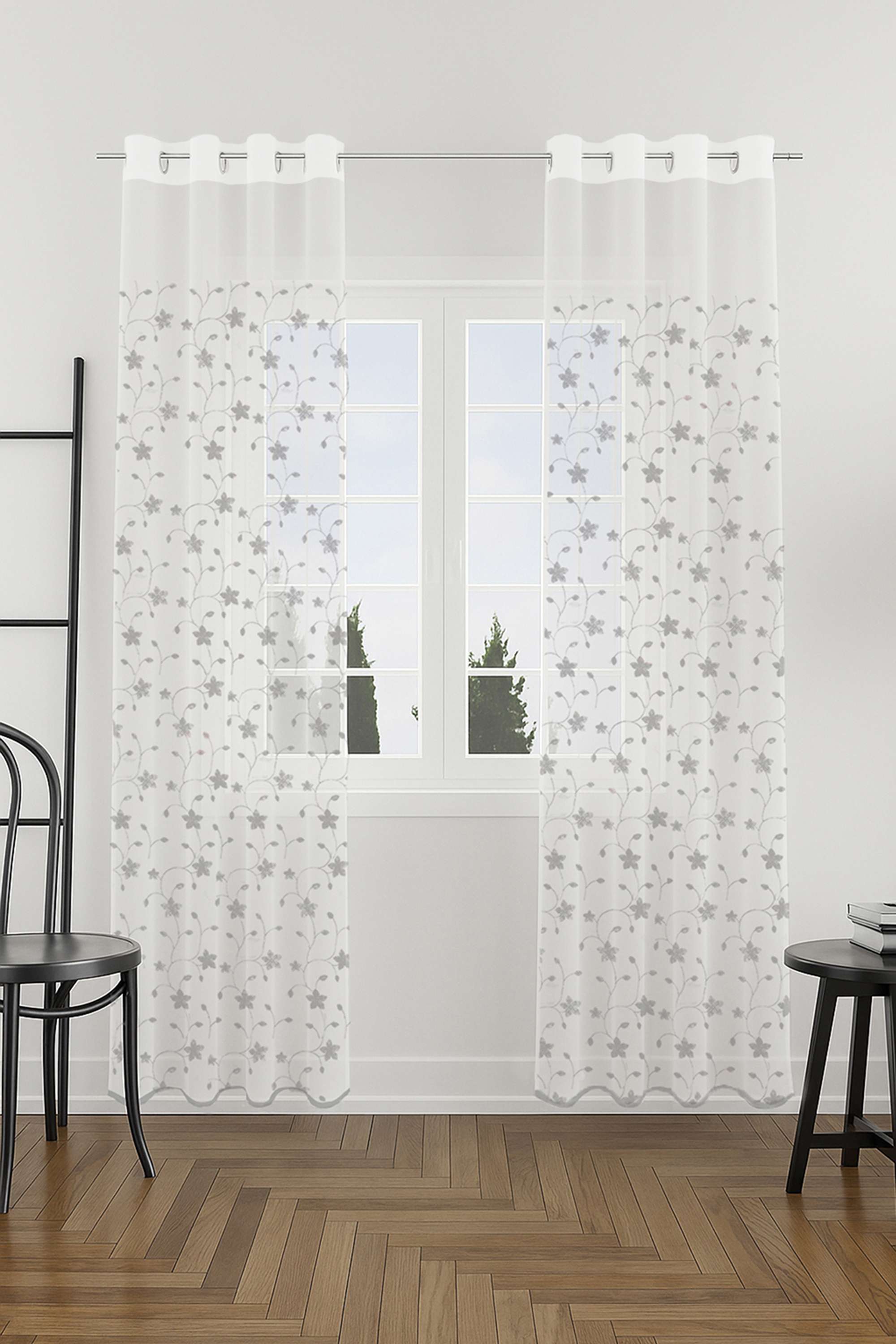 Adorne-Sheer-Emb-Grey-XL-Door-Curtain-1.1X2.74M