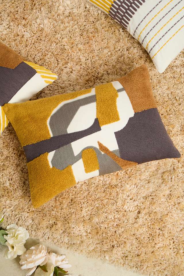 Maze-Abstract-Forms-Ochre-Cc-30X45-Cm