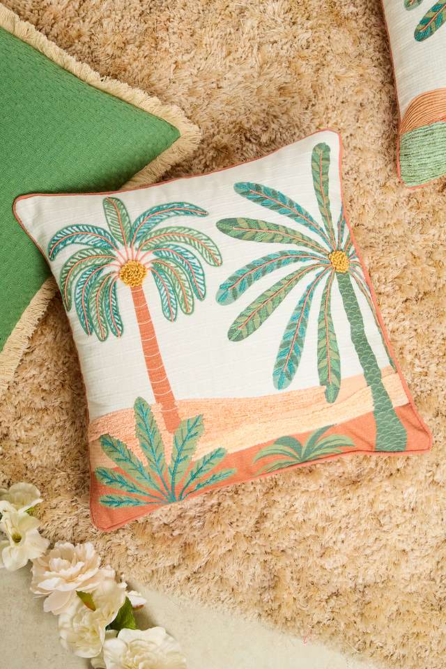UO-Palm-Tree-Landscape-Green-Cotton-Cushion-Cover-40x40-cm