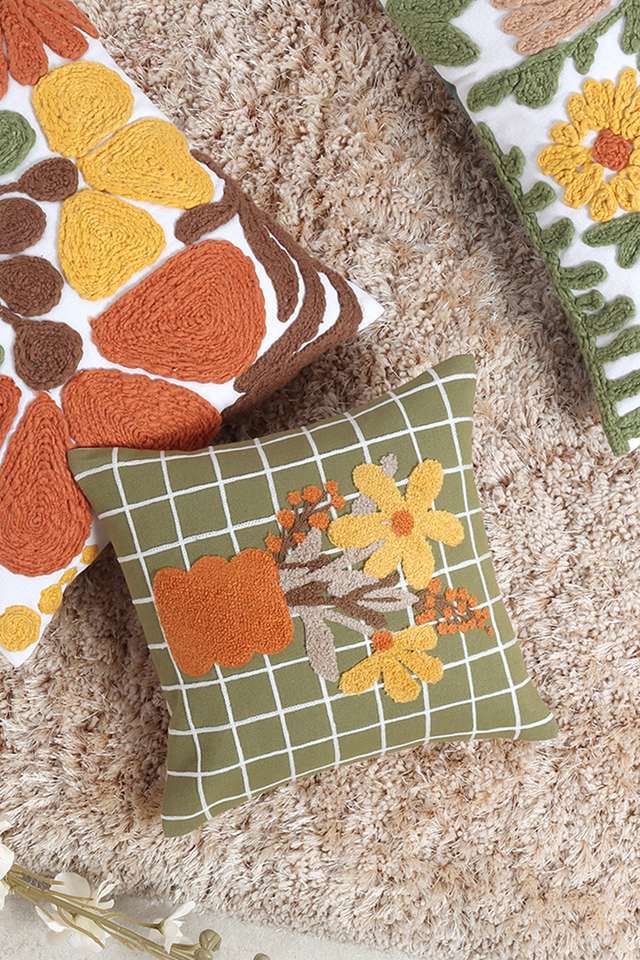 Uo-Flora-Check-Floral-Green-Cc-30X30Cm