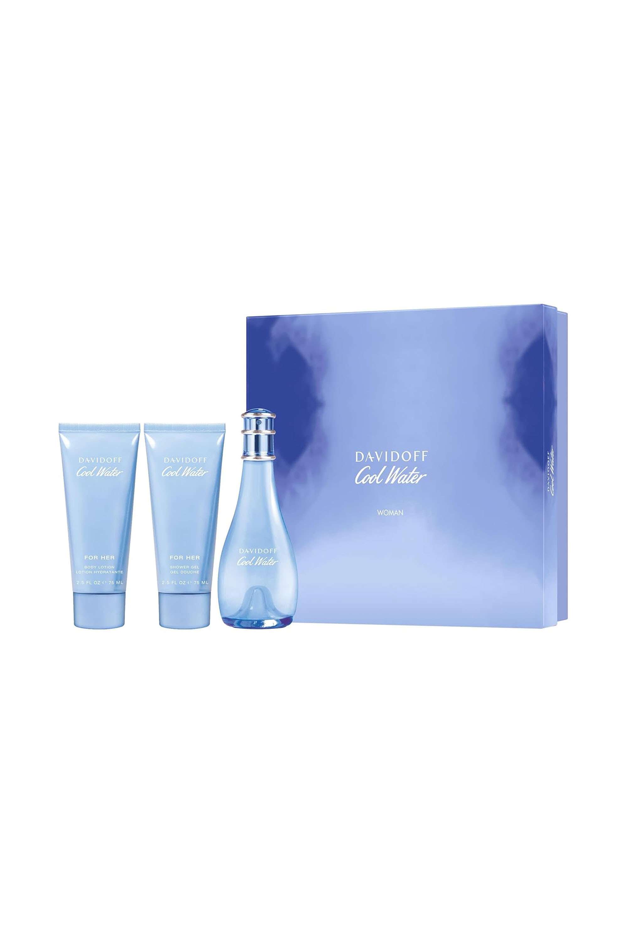 Cool-Water-Woman-Eau-De-Toilette-Gift-Set-(EDT-100-ml-+-Body-Lotion-75-ml-+-Shower-Gel-75-ml)