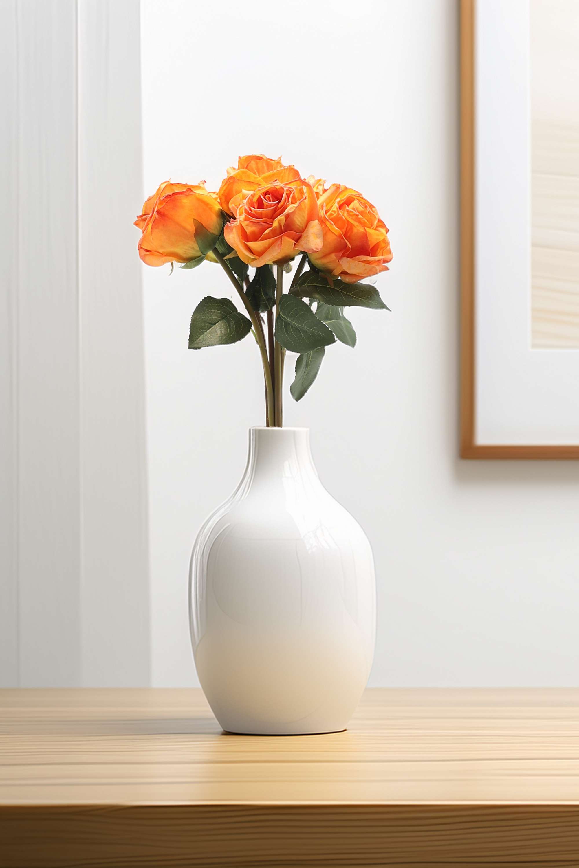 Florasilk-rose-flower-bunch-yellow-33CM