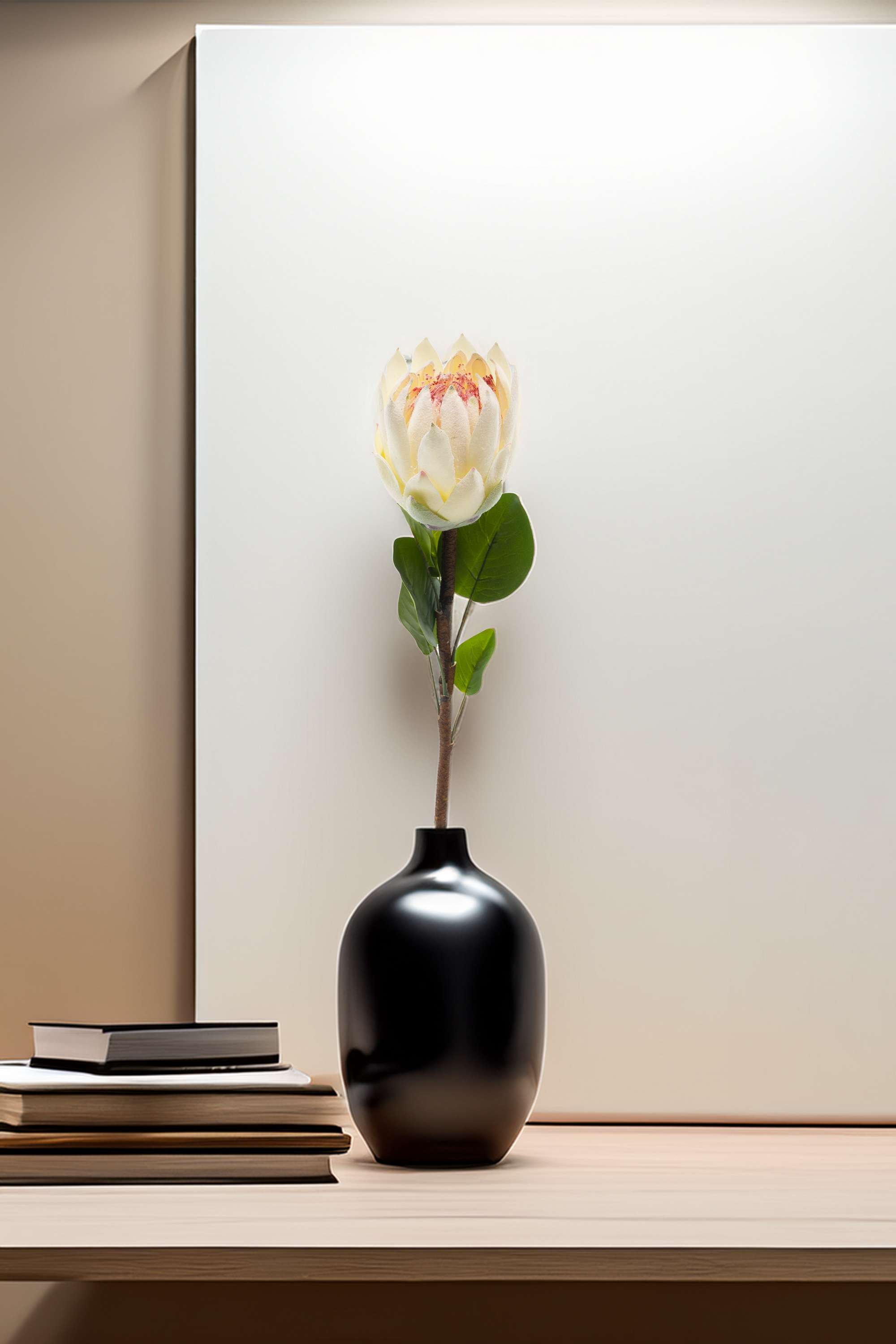 Florasilk-Protea-Flower-Stem-White-67Cm