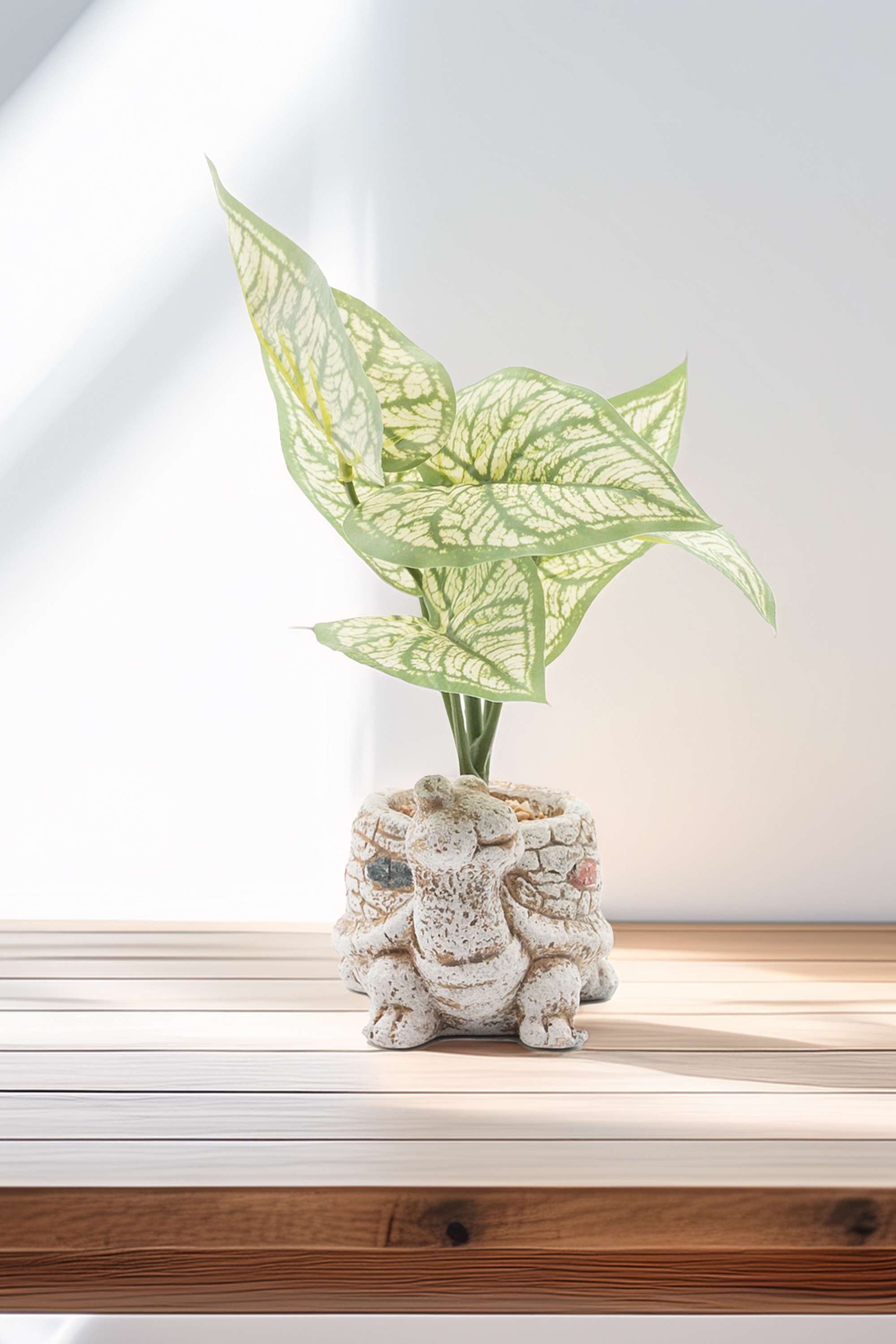 Everera-Turtle-Ceramic-Potted-Plant-Green