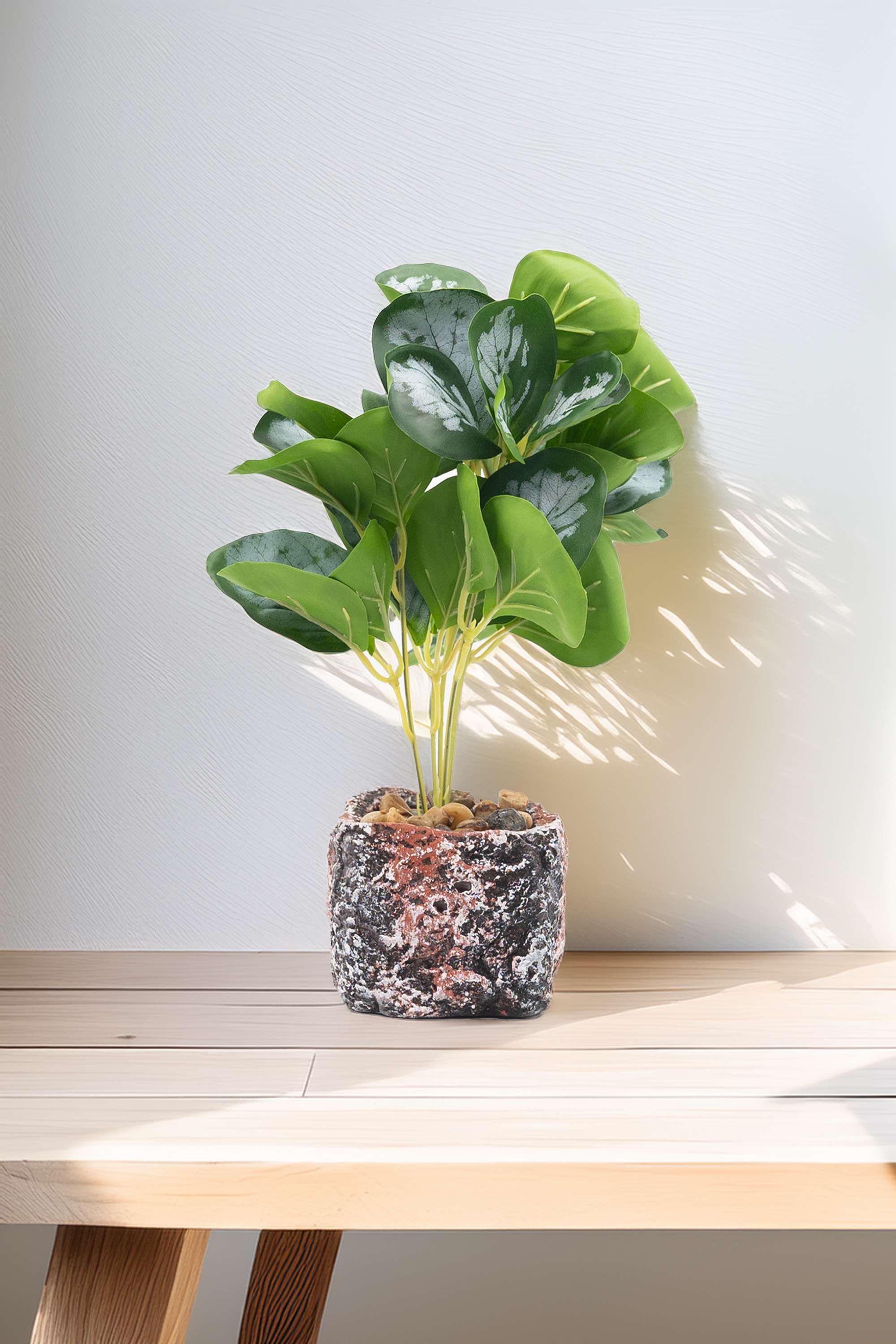 Everera-Rock-Tex4-Crm-Potted-Plant-Green-28Cm