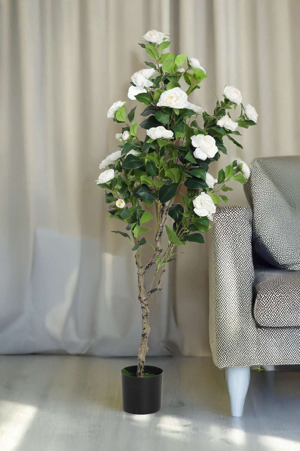 Everera-Rose-Floor-Potted-Tree-White-130Cm