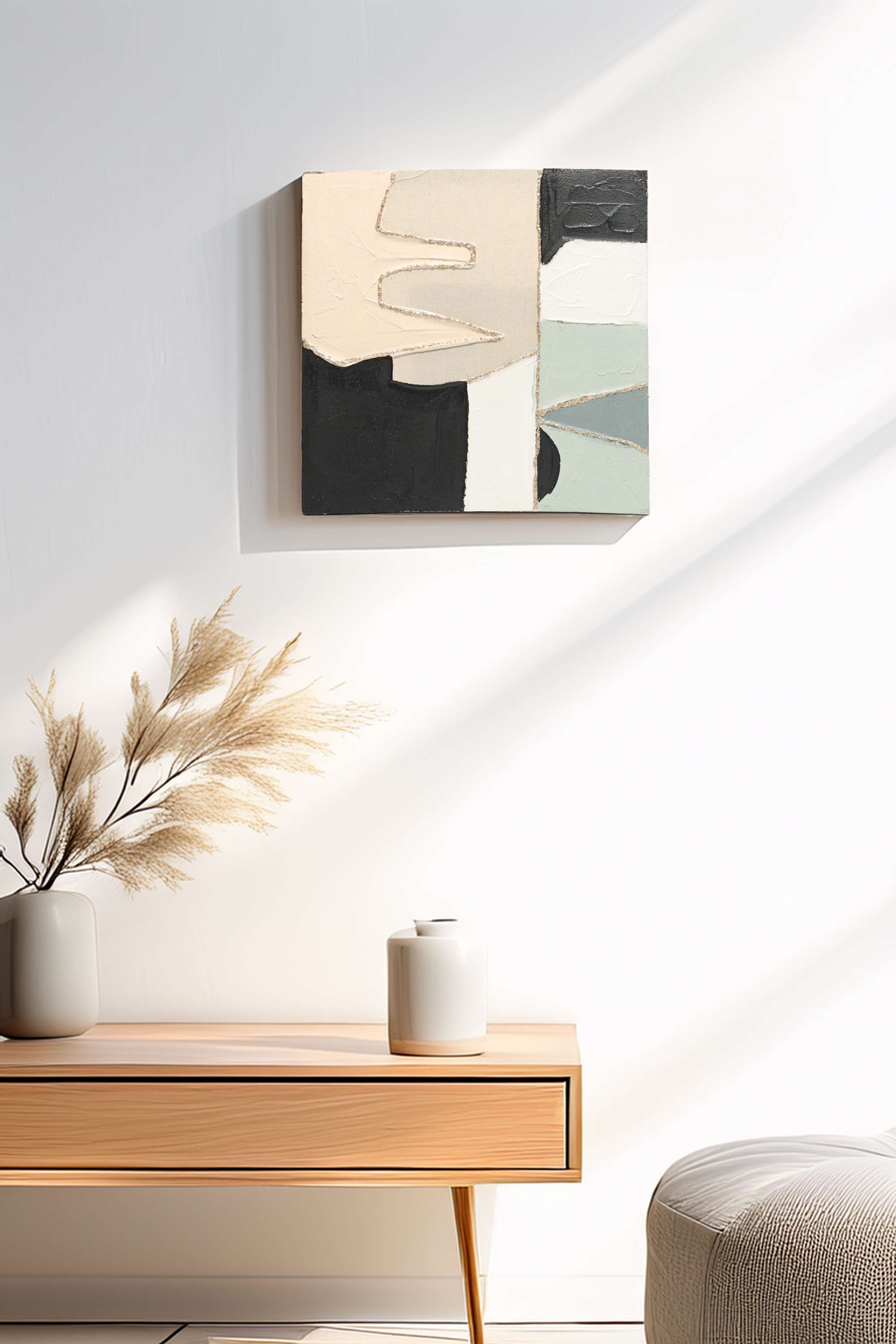 Edith-Abstract-Canvas-Hand-Painting-Multi-40X40Cm