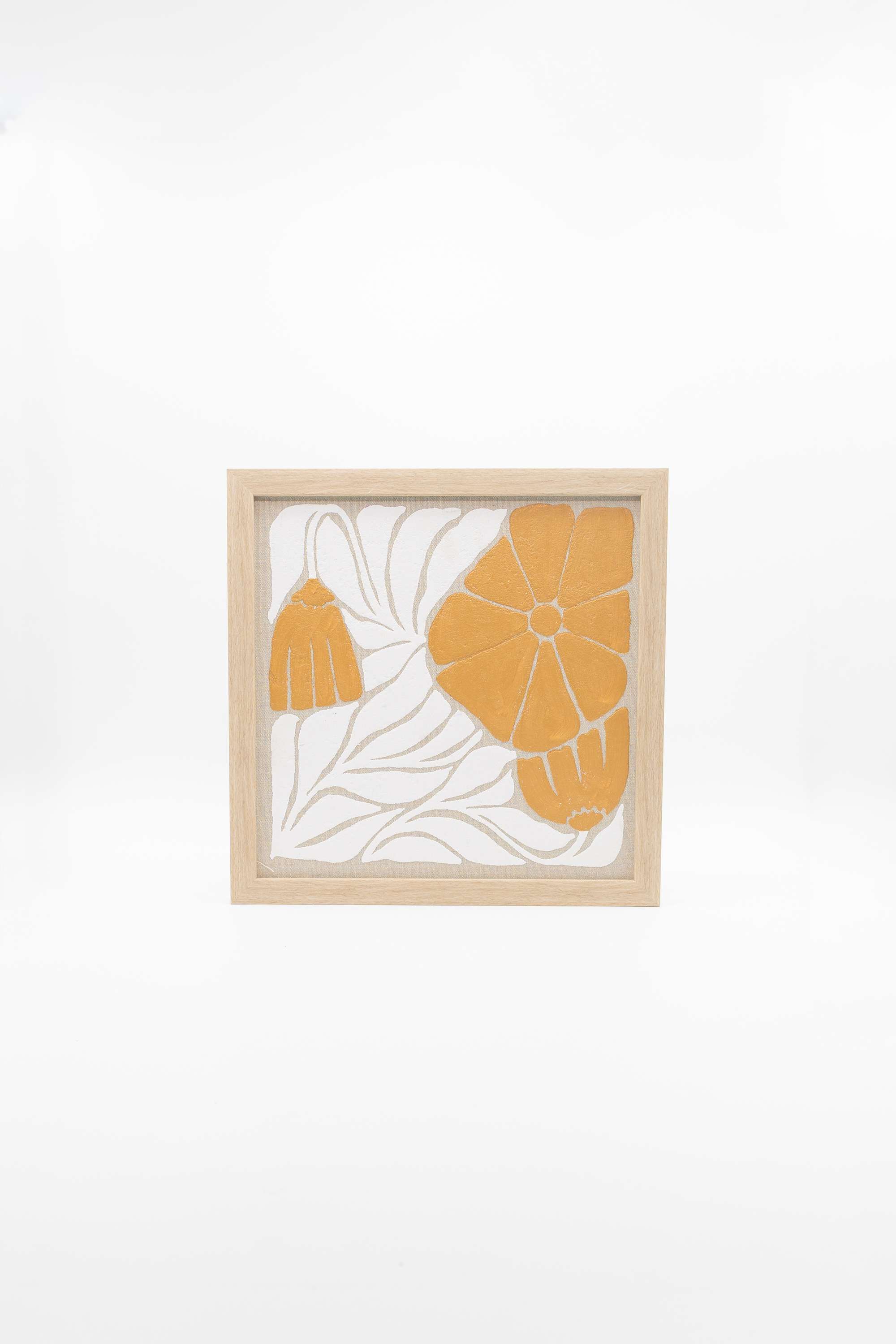 Edith-Matis-Canvas-Hand-Painting-Yellow-32X32Cm