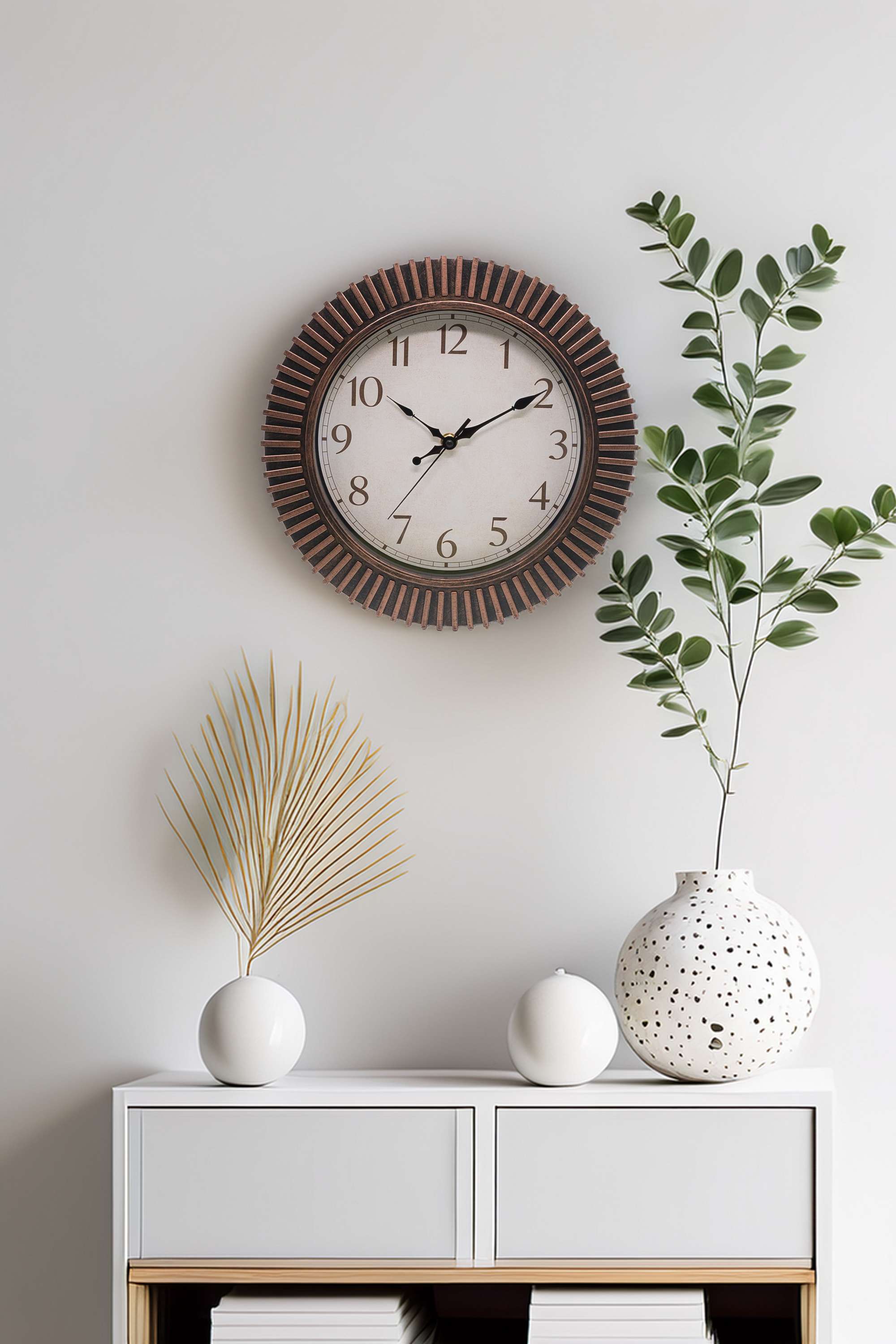 Kaizen-plastic-rib-wall-clock-antique-30x30