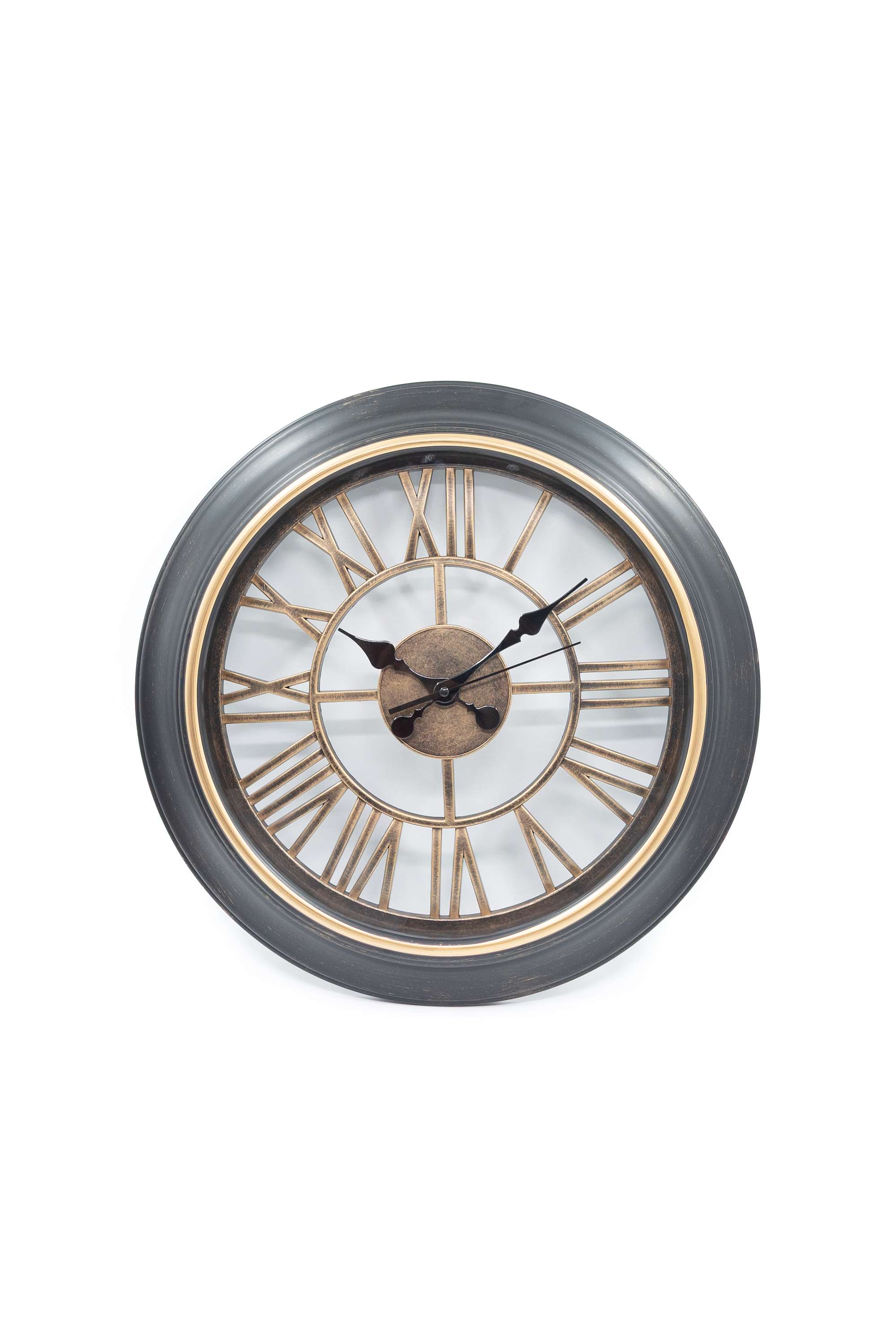 Kaizen-roman-plastic-wall-clock-blk-45x45