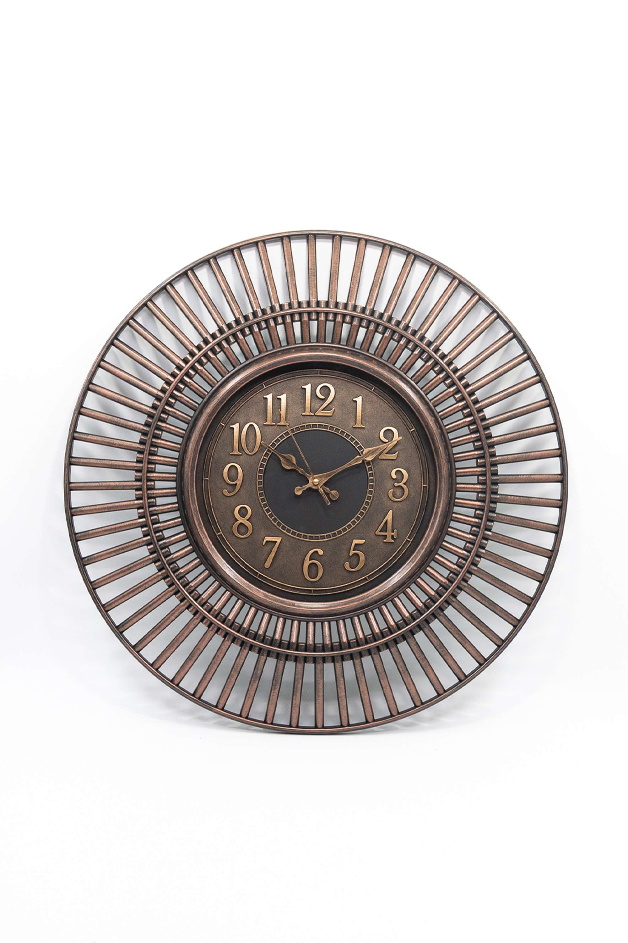 Kaizen-cane-plastic-wall-clock-brown-50x50