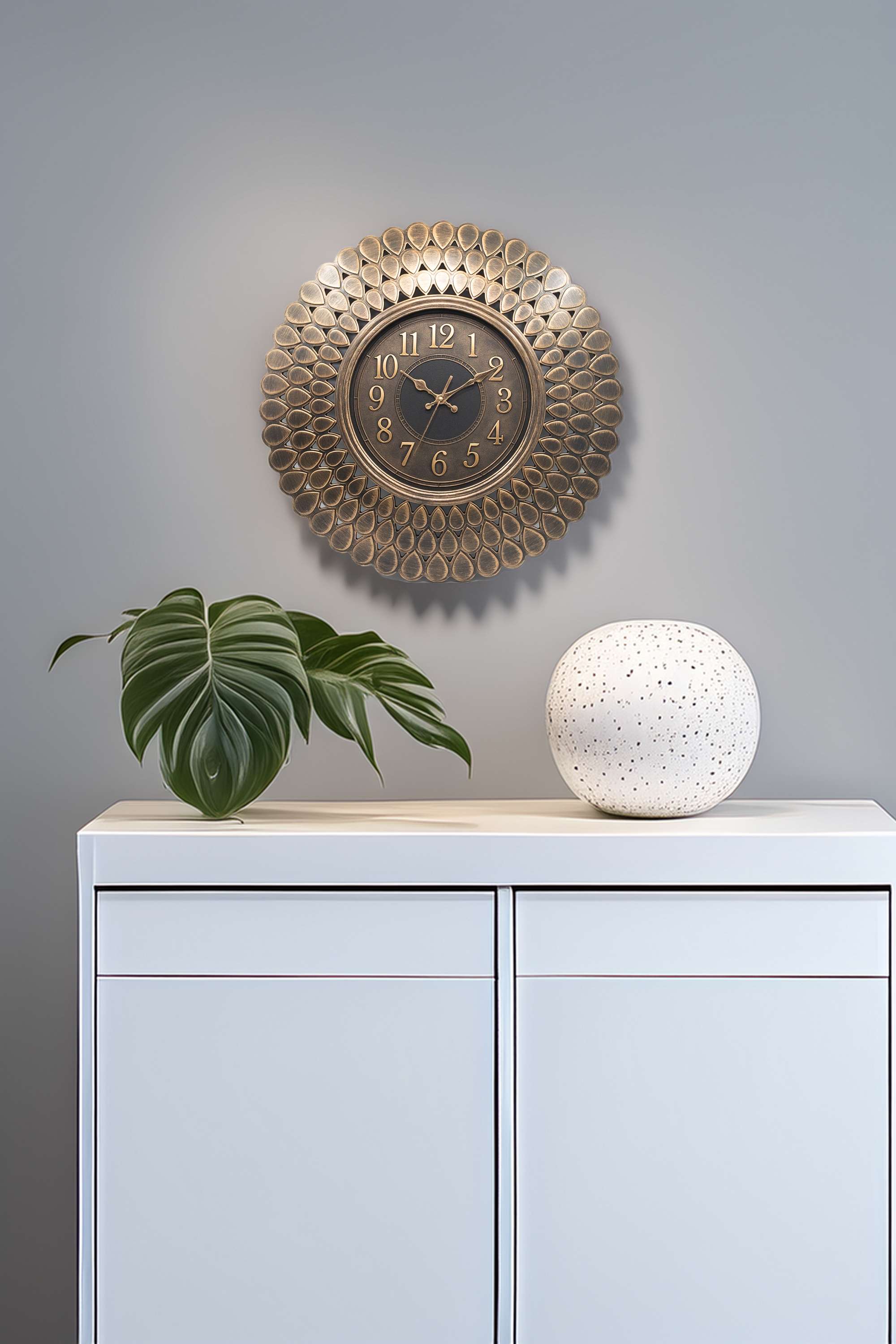 Kaizen-drop-panel-plastic-wall-clock-antique-60x60