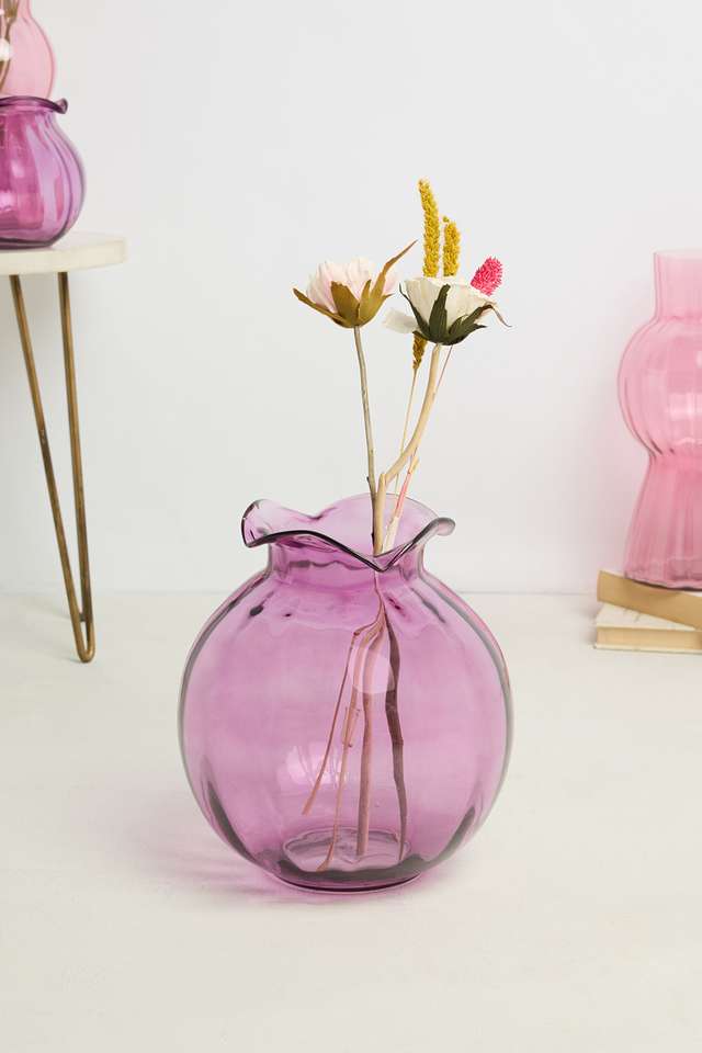 Poetic-Opulance-Aria-Floral-Sphere-Glass-Vase-Purple-25-Cm
