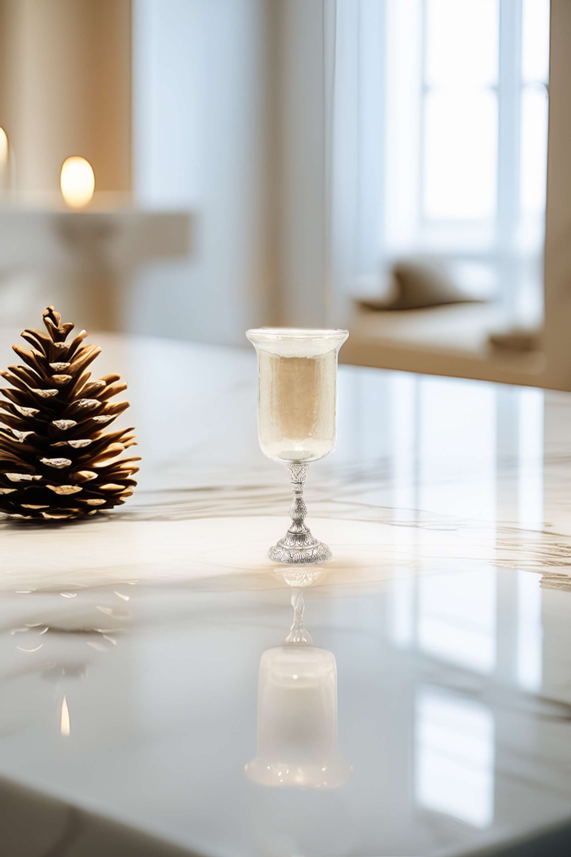 Global-Indian-Nora-Metal-Lusture-Candle-Stand-Gold-28Cm