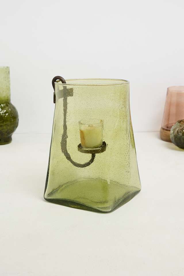 Urban-Oasis-Nora-Glass-Hurricane-Green-25Cm